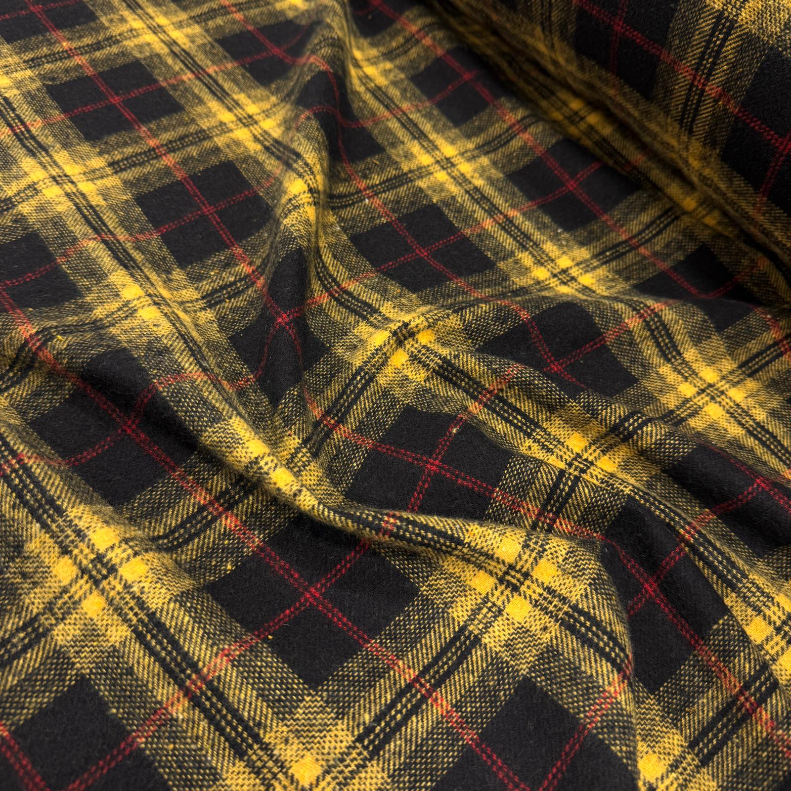 Safran Ekoseler Oduncu Kumaş