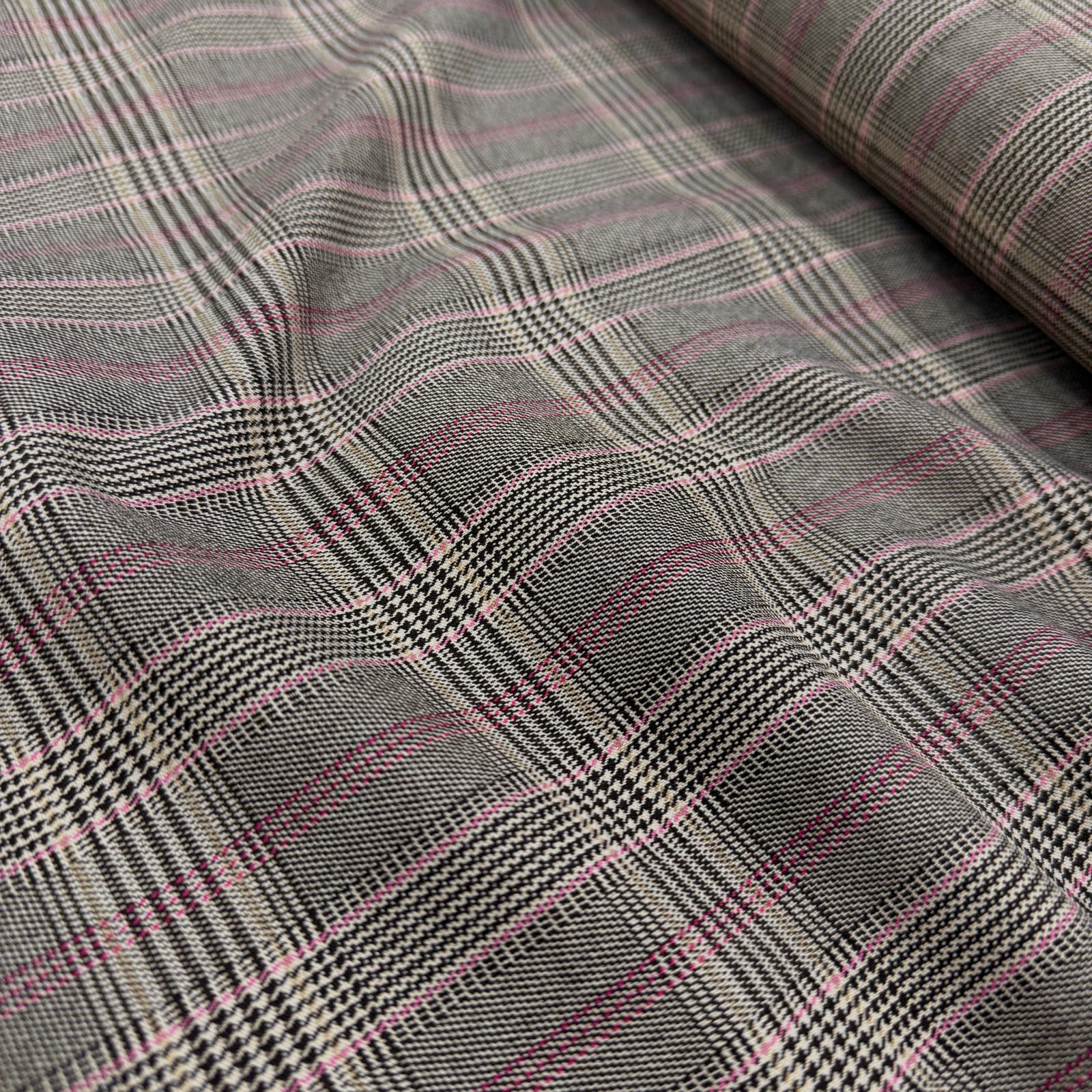 İngiliz Yünlü İpliği Boyalı Astarlı Çağla Çizgi Detaylı Giyimlik Kumaş