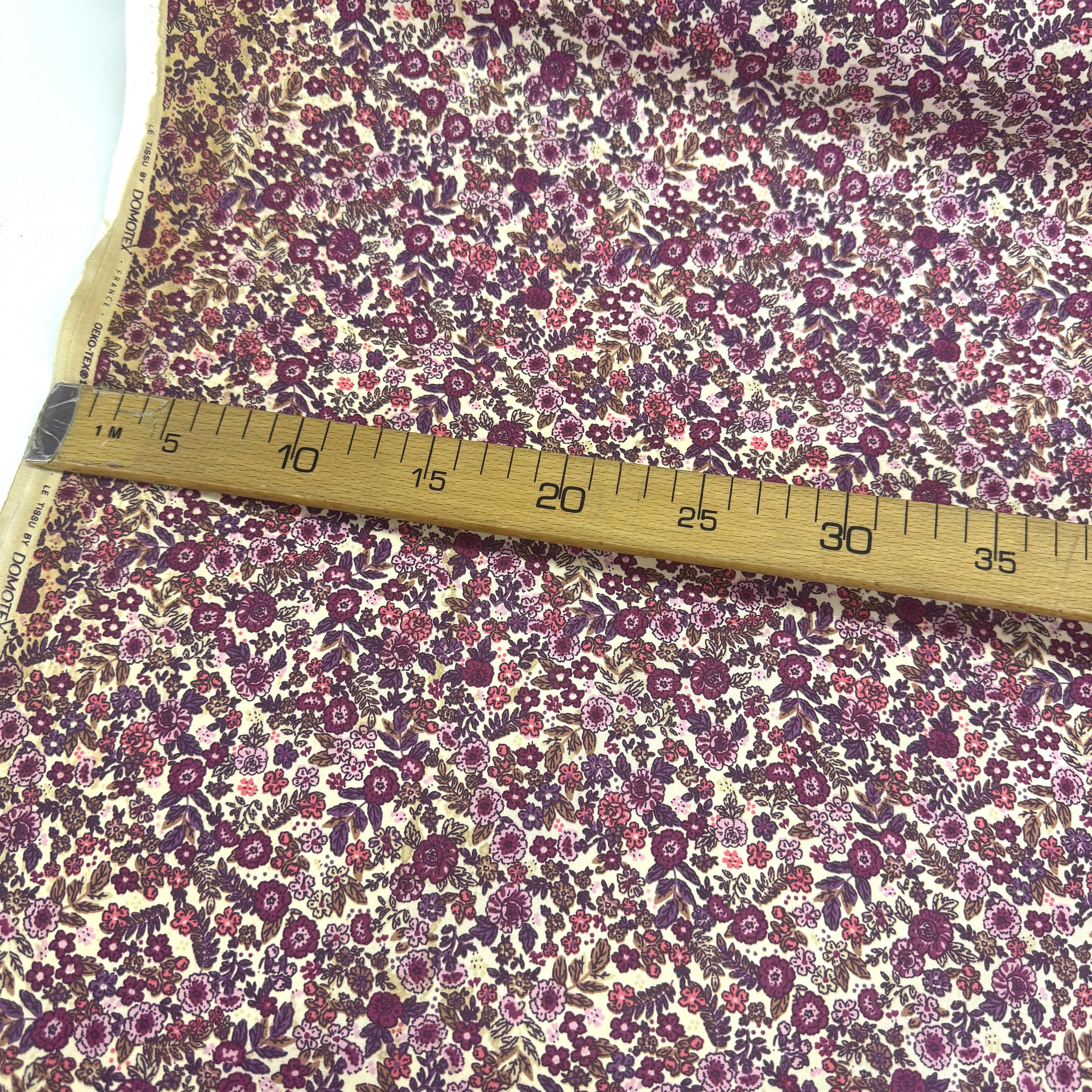 Defolu Mini Pembe Çiçekler Premium Poplin Kumaş