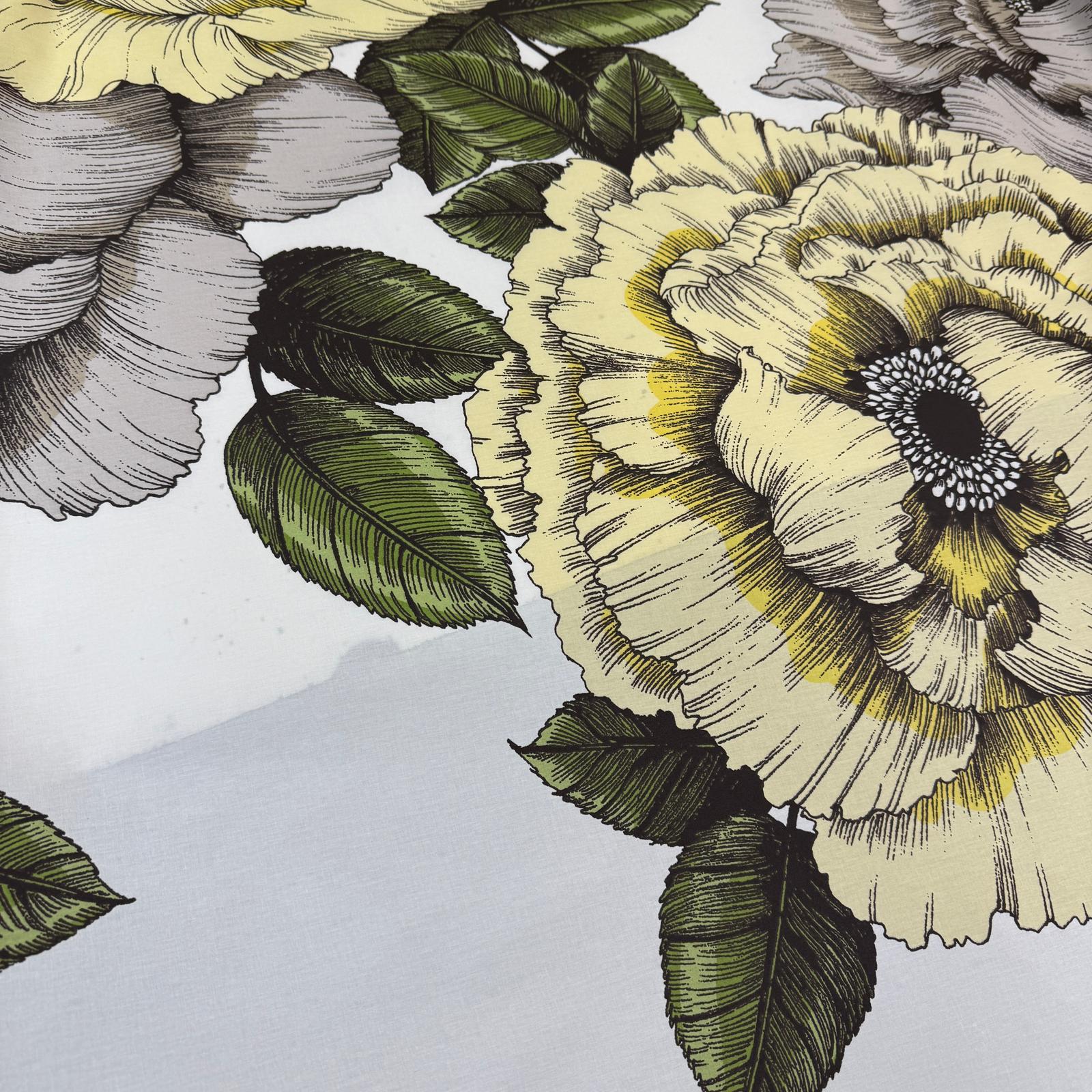 Büyük Güller Sert Poplin Kumaş