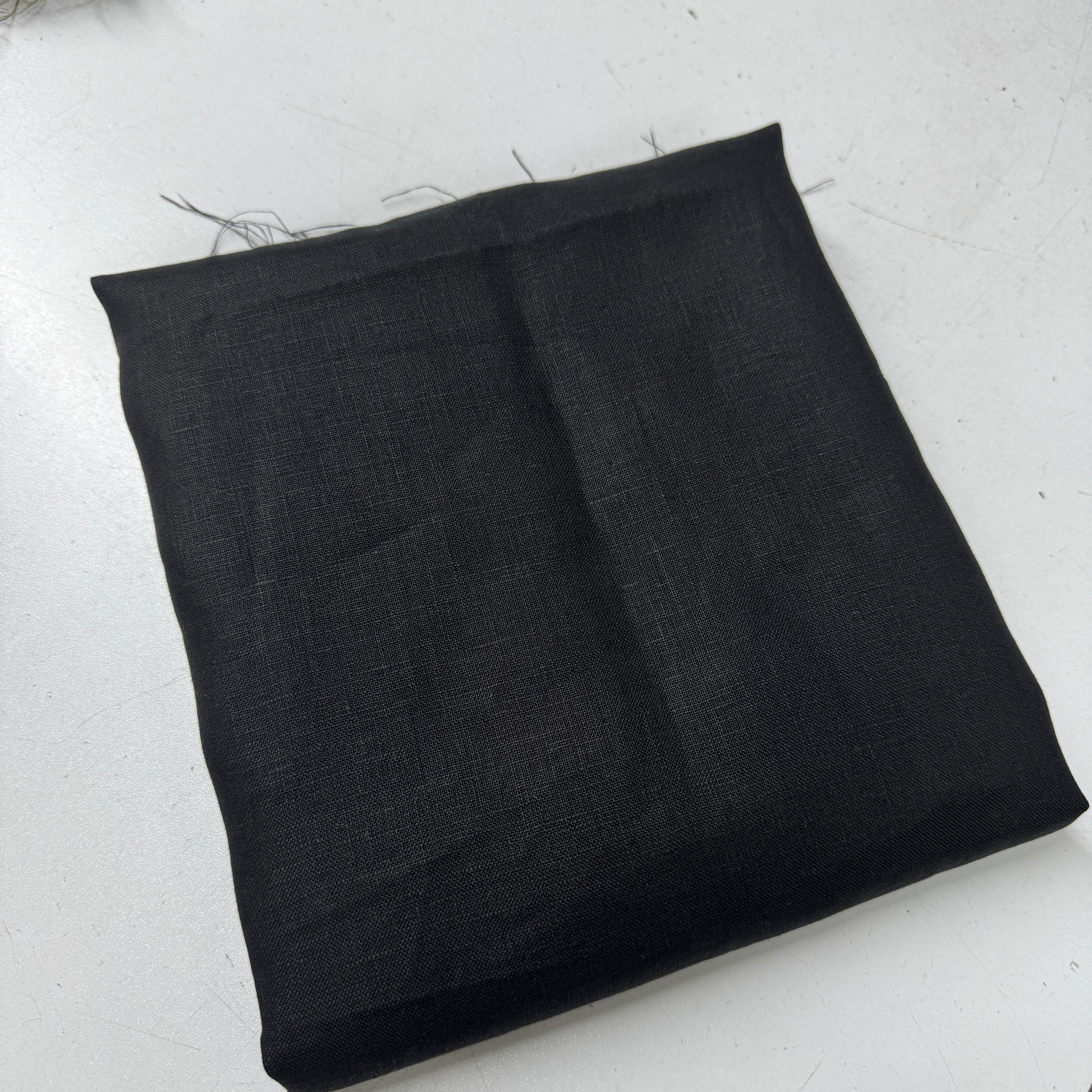 Siyah Ham Keten 110*140 cm Keten Parça Kumaş
