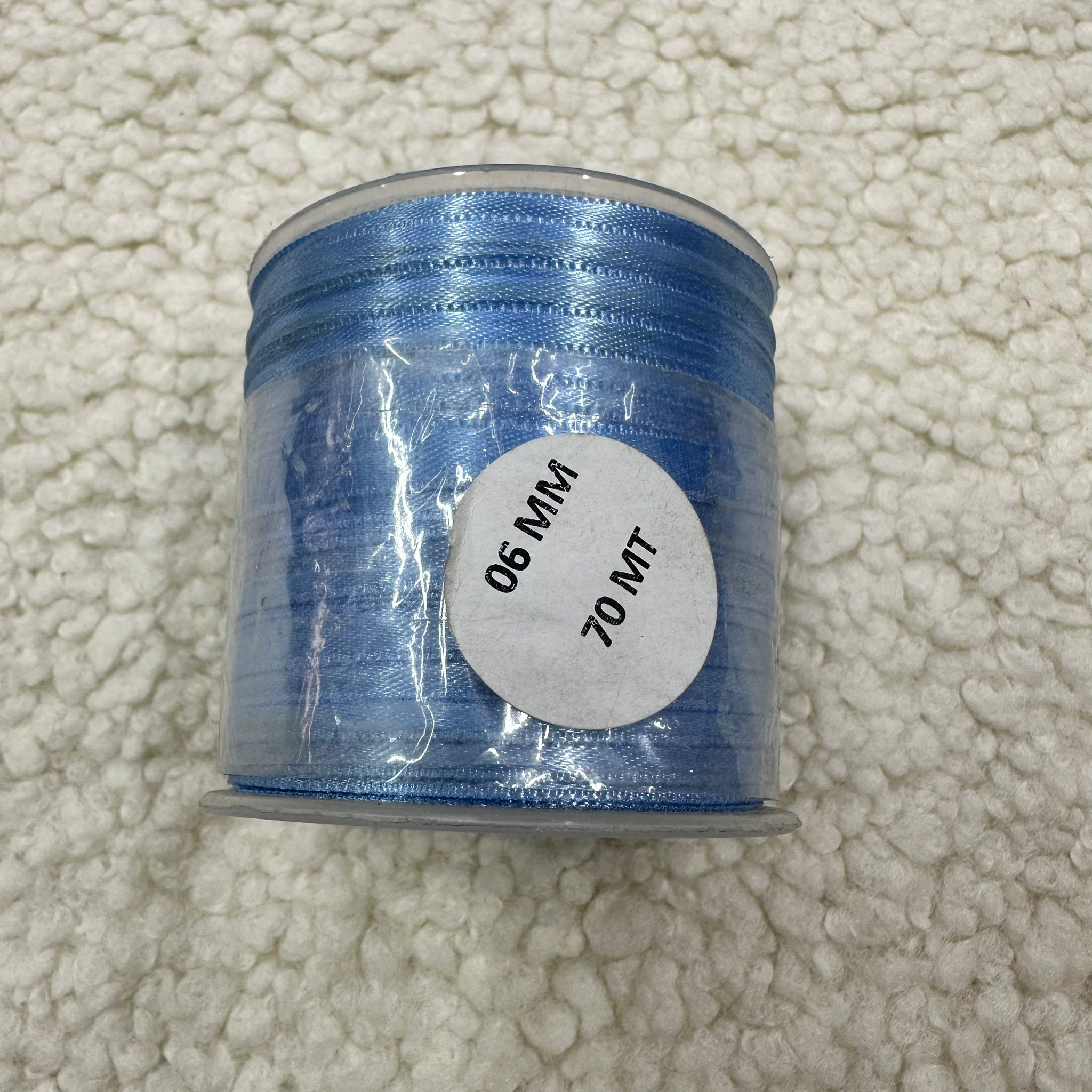 Mavi 0.6 Cm Saten Kurdele