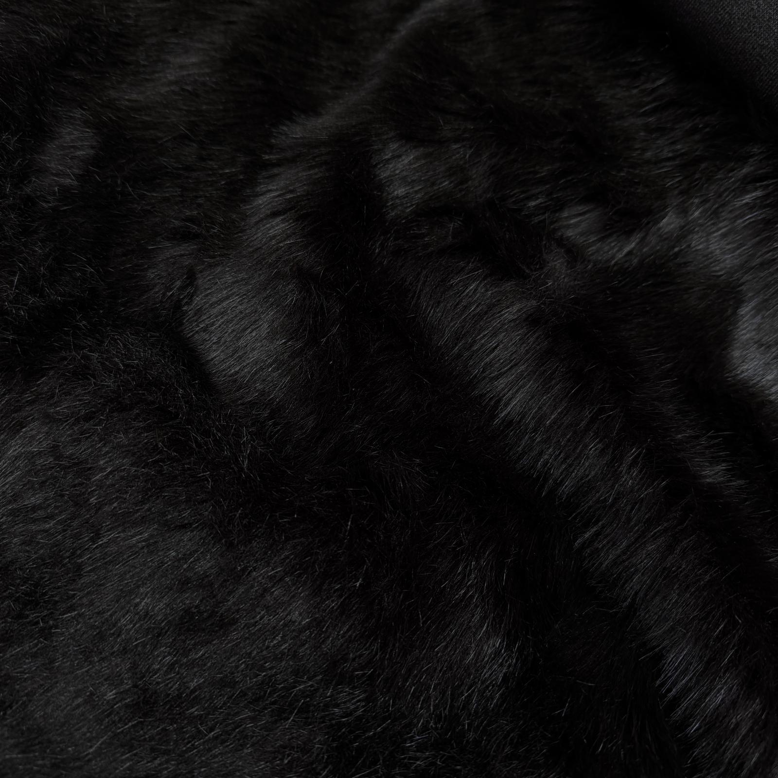 Kahvemsi Siyah Yumoş Peluş Kumaş