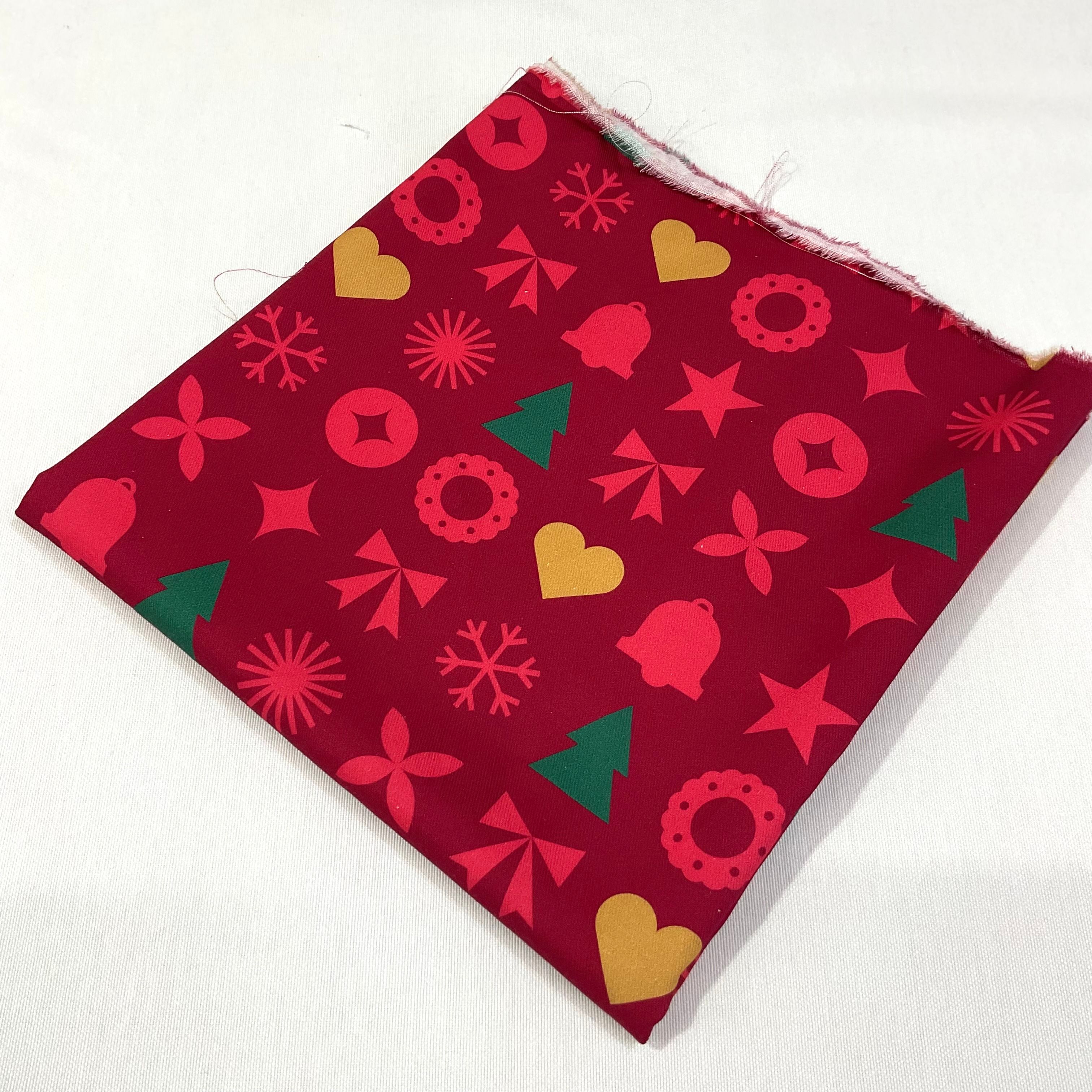 Kırmızı İkonlar 50*140 cm Twill Gabardin Kumaş