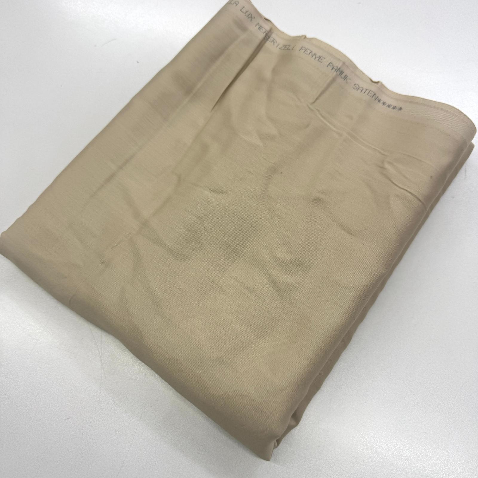 Bej 90*240 cm Parça Pamuk Saten Kumaş