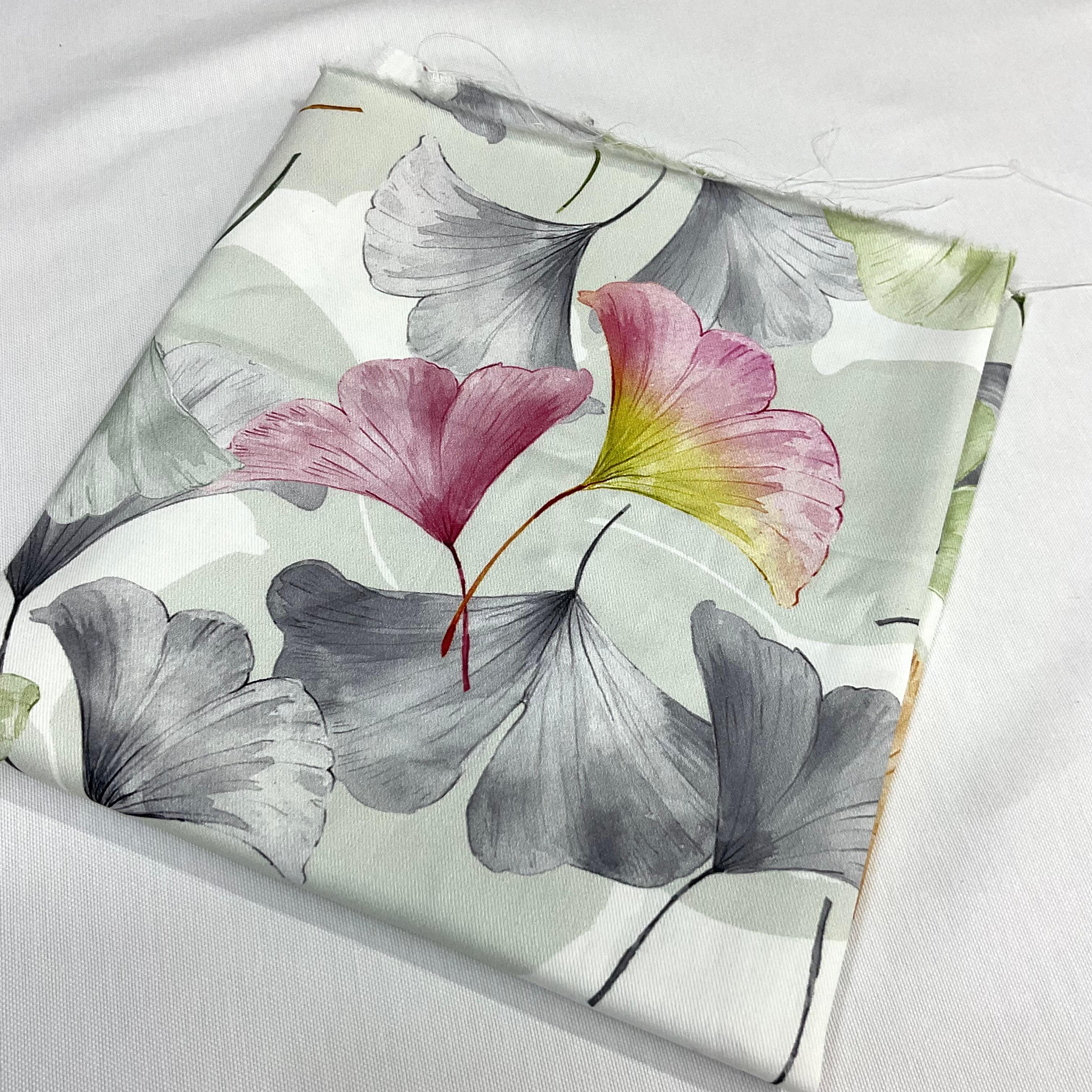 Pembe Çiçek 50*140 cm Twill Gabardin Kumaş Seti