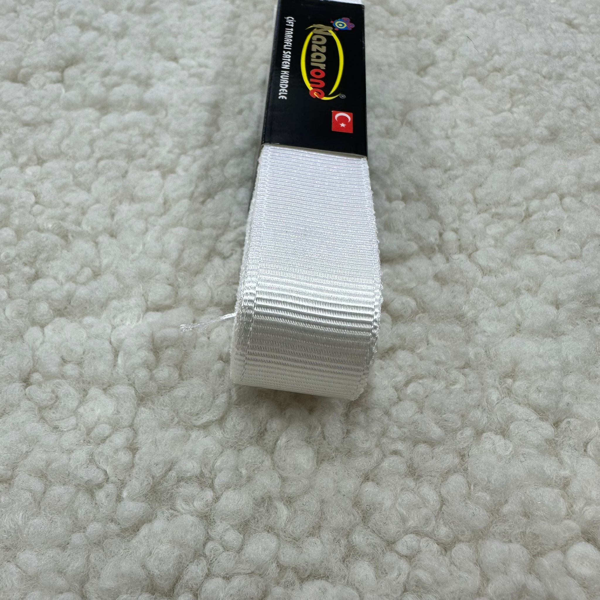 2 Cm Kırık Beyaz Grogren Kurdele