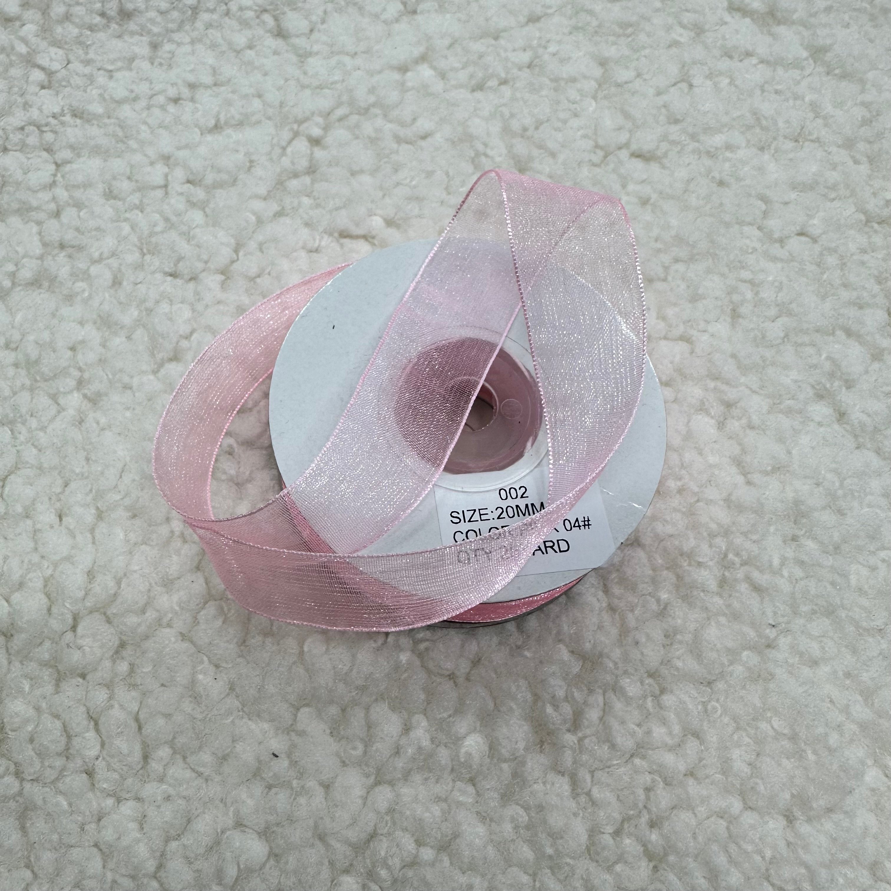 Pembe Organze Kurdele 2 Cm