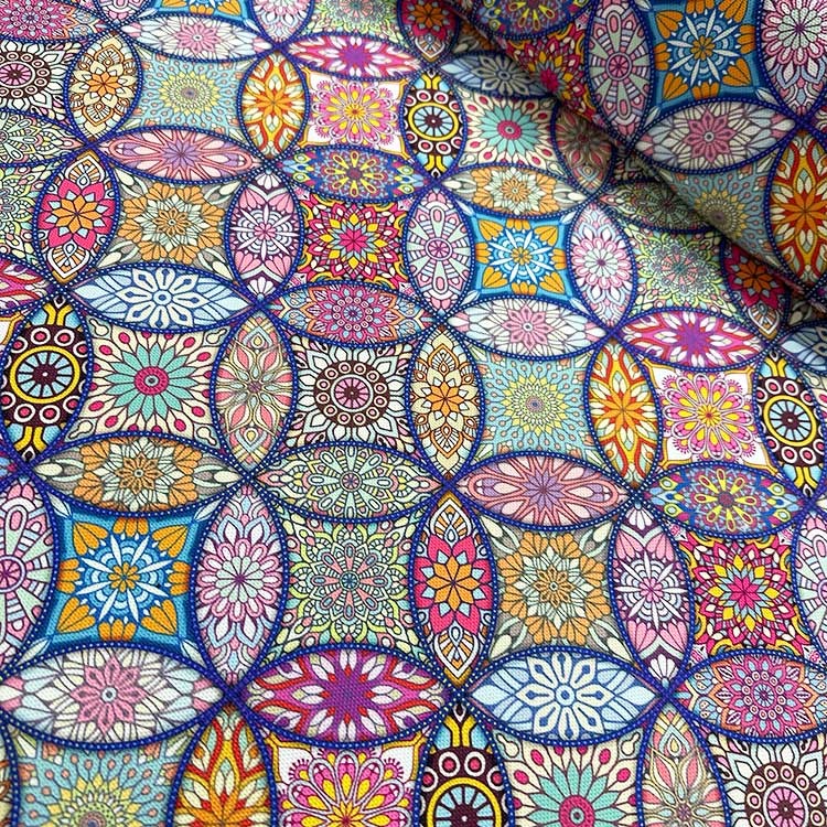 Çember Patchwork Dijital Baskı Kumaş