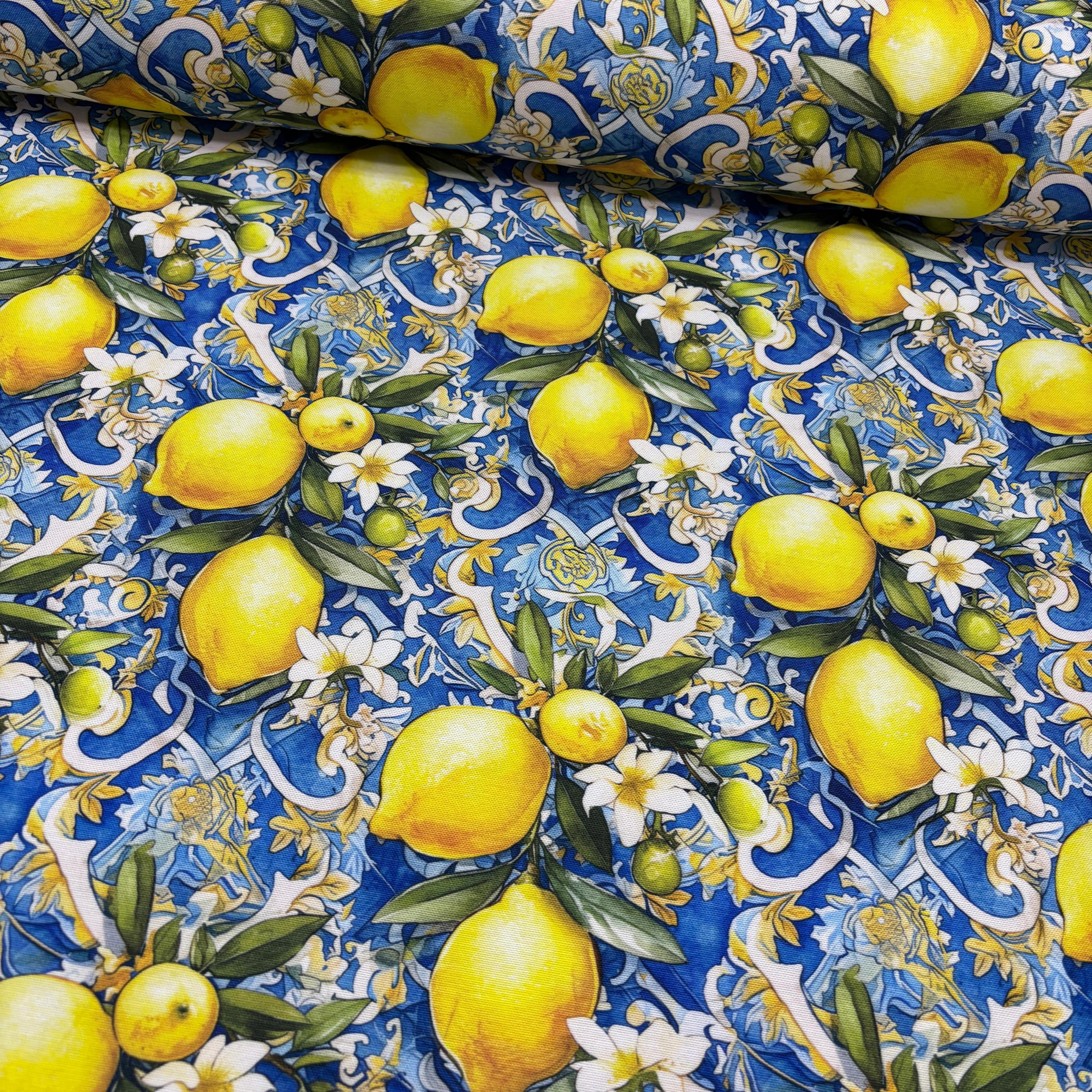 Çiçekli Limonlar Dijital Duck Bezi