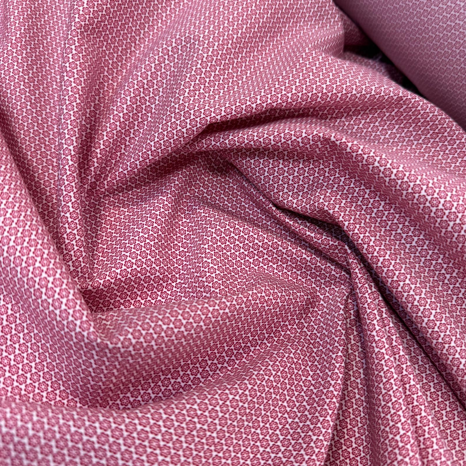 Minik Kırmızı Çiçekler 50/1 Poplin Kumaş
