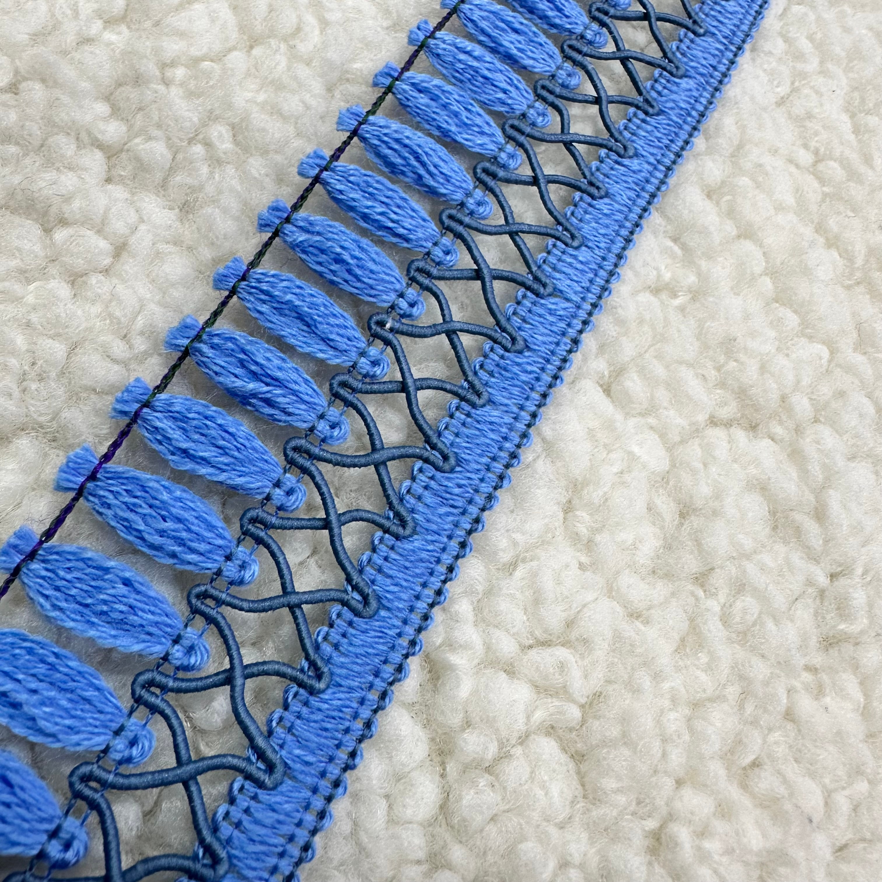 Koyu Mavi Fantazi Şerit Püskül