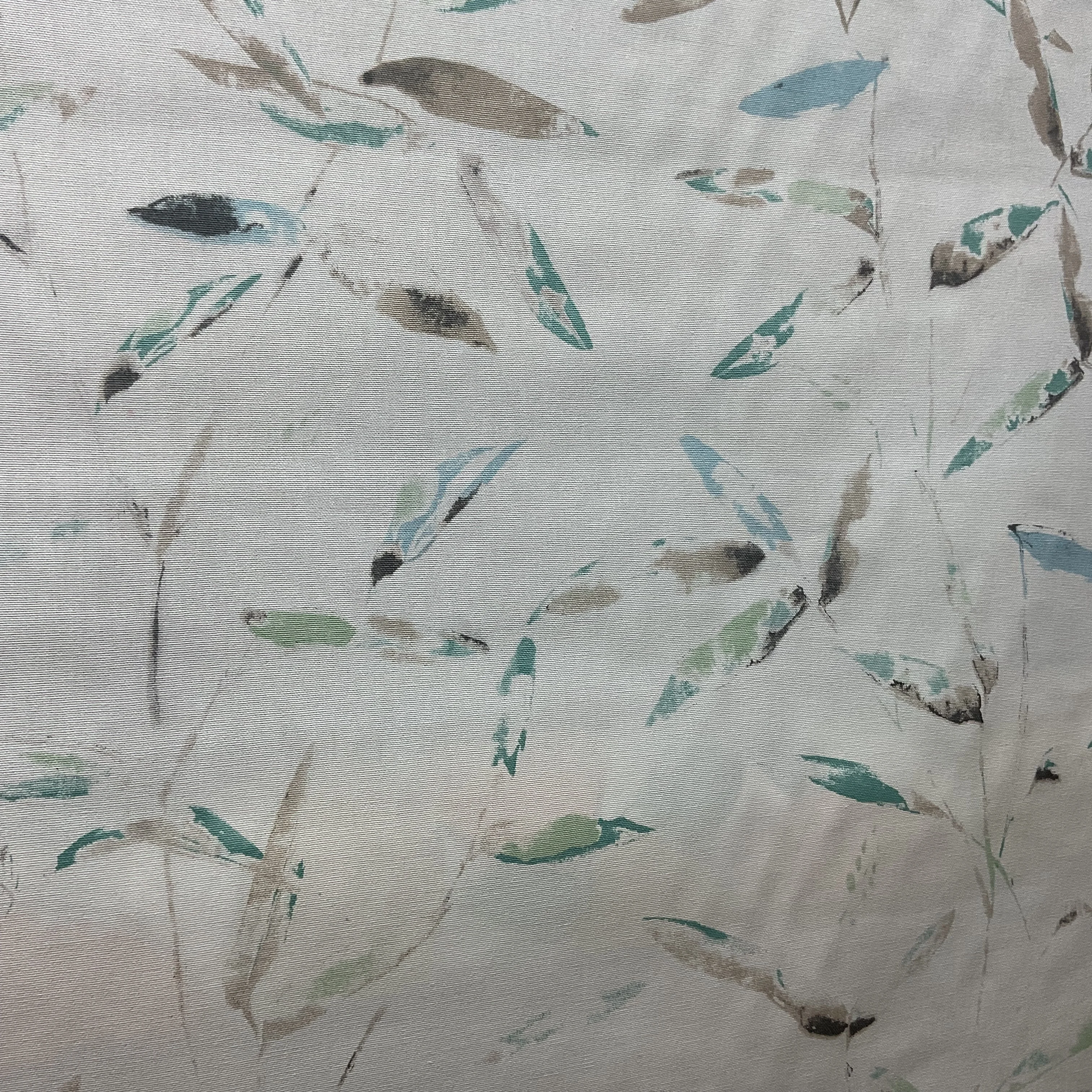 Hafif Defolu Yapraklar Pamuk Keten Kumaş