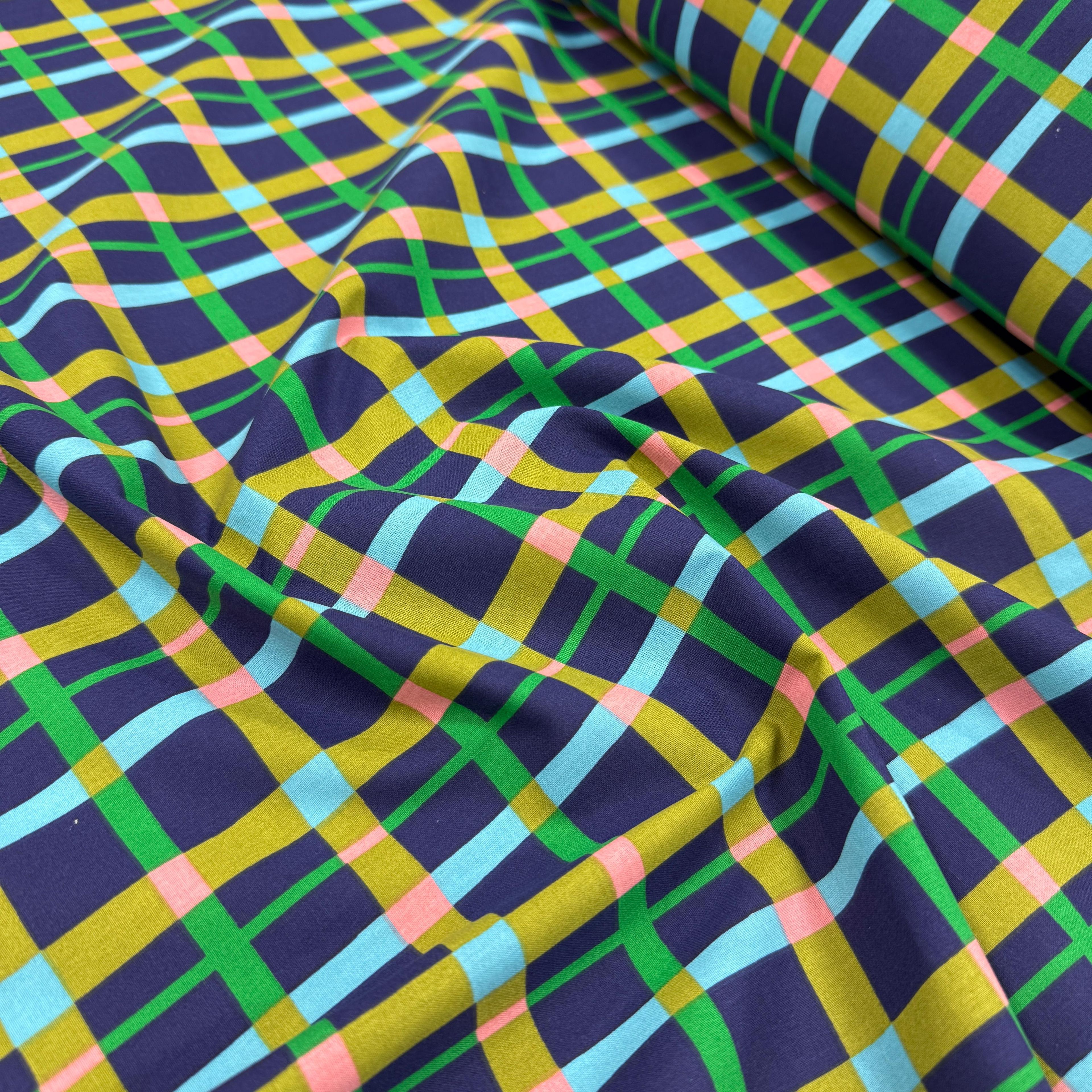 Matrix Ekose Premium Poplin Kumaş