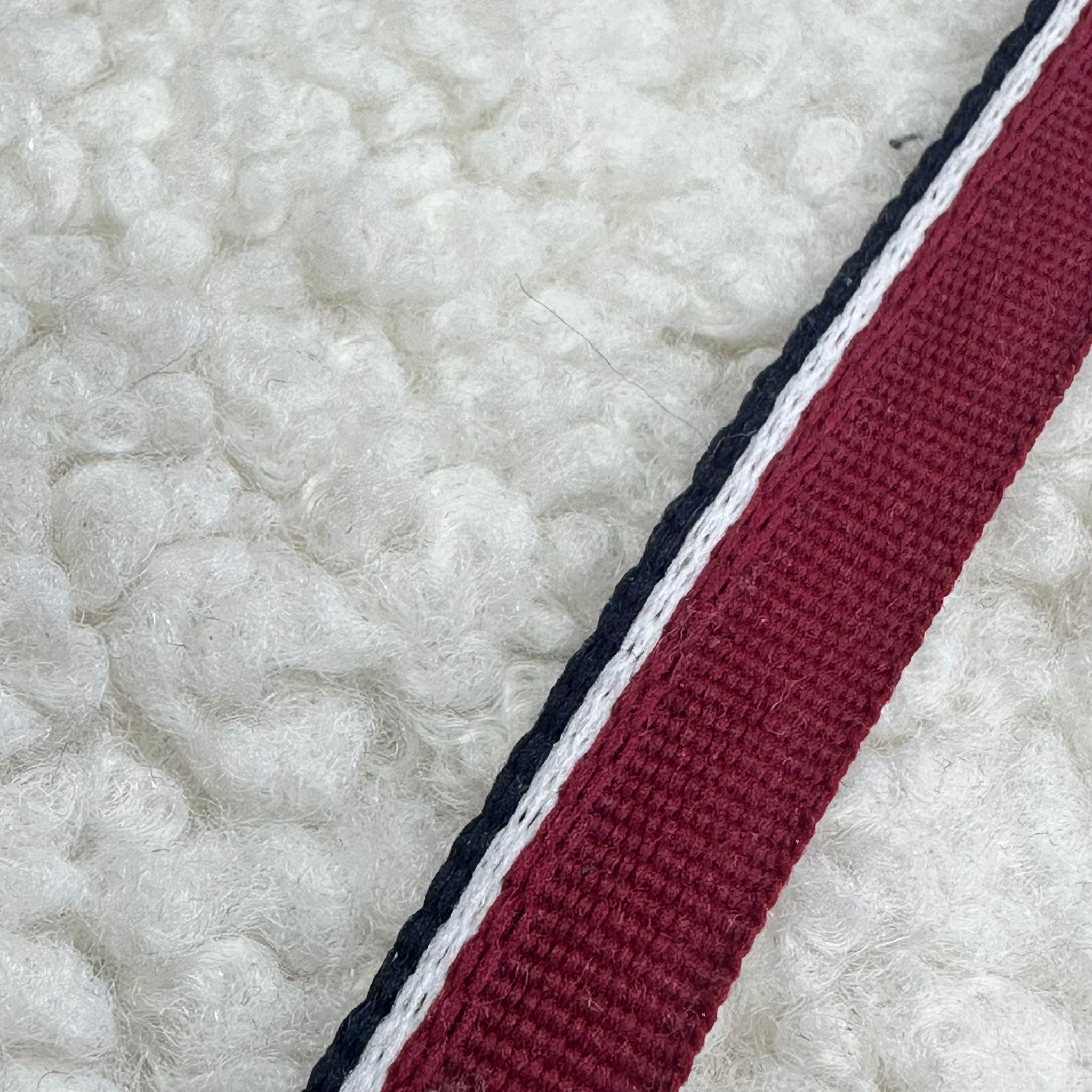 Bordo Nakışlı 1 Cm Polyester Kolon Şerit