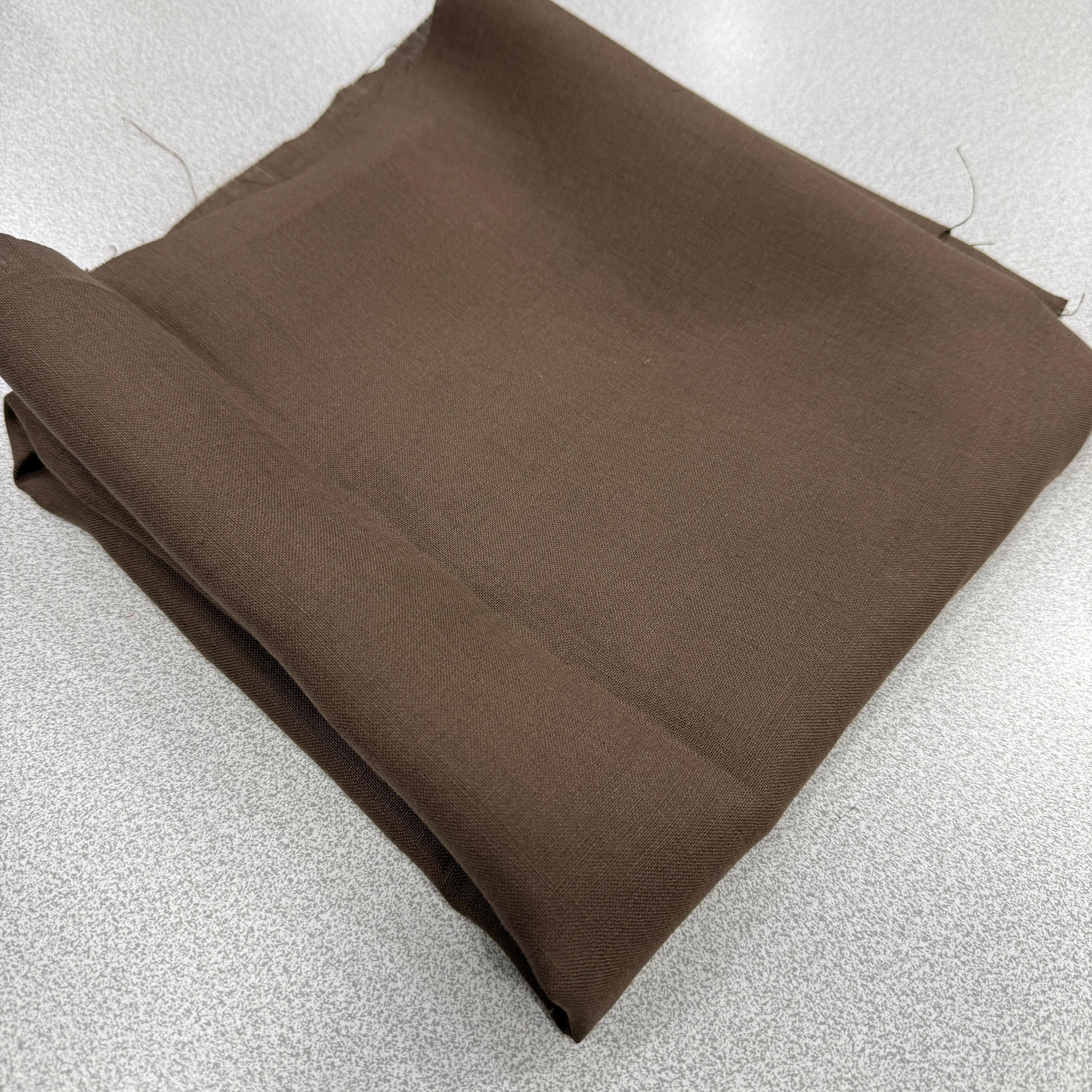 Giyimlik No:7 Kahve 70*140 cm Parça Ham Keten Kumaş