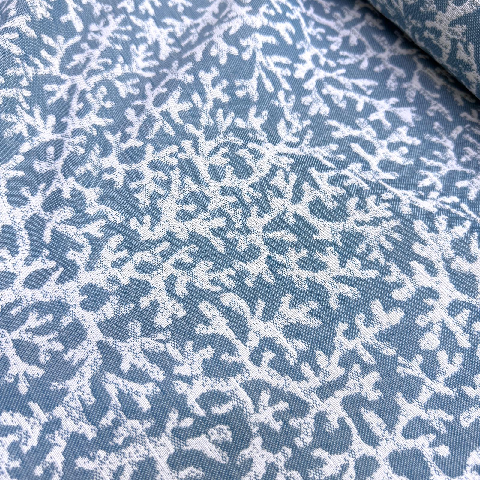 Sınırlı Stok Buz Mavi Mercanlar Goblen Kumaş