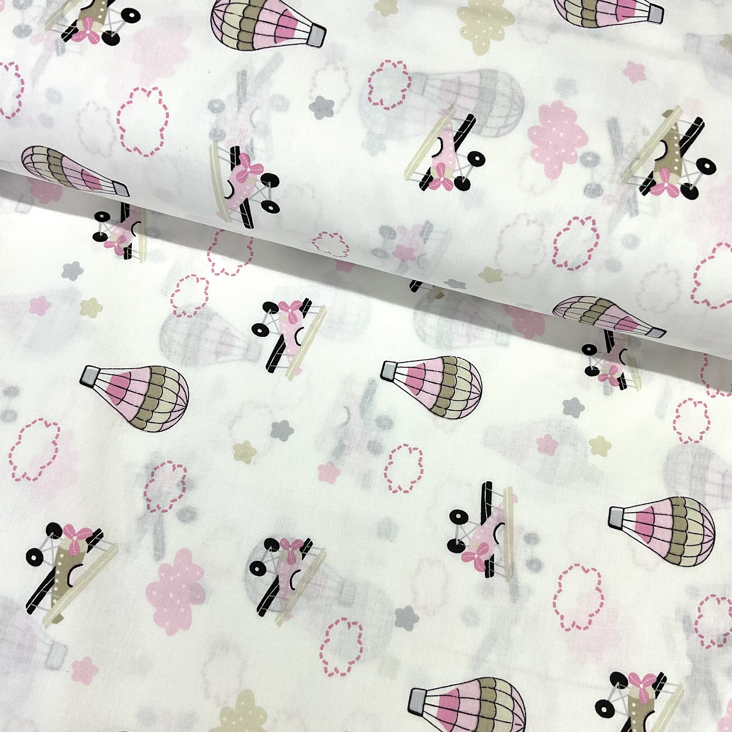 Pembe Gökyüzü  Poplin Kumaş