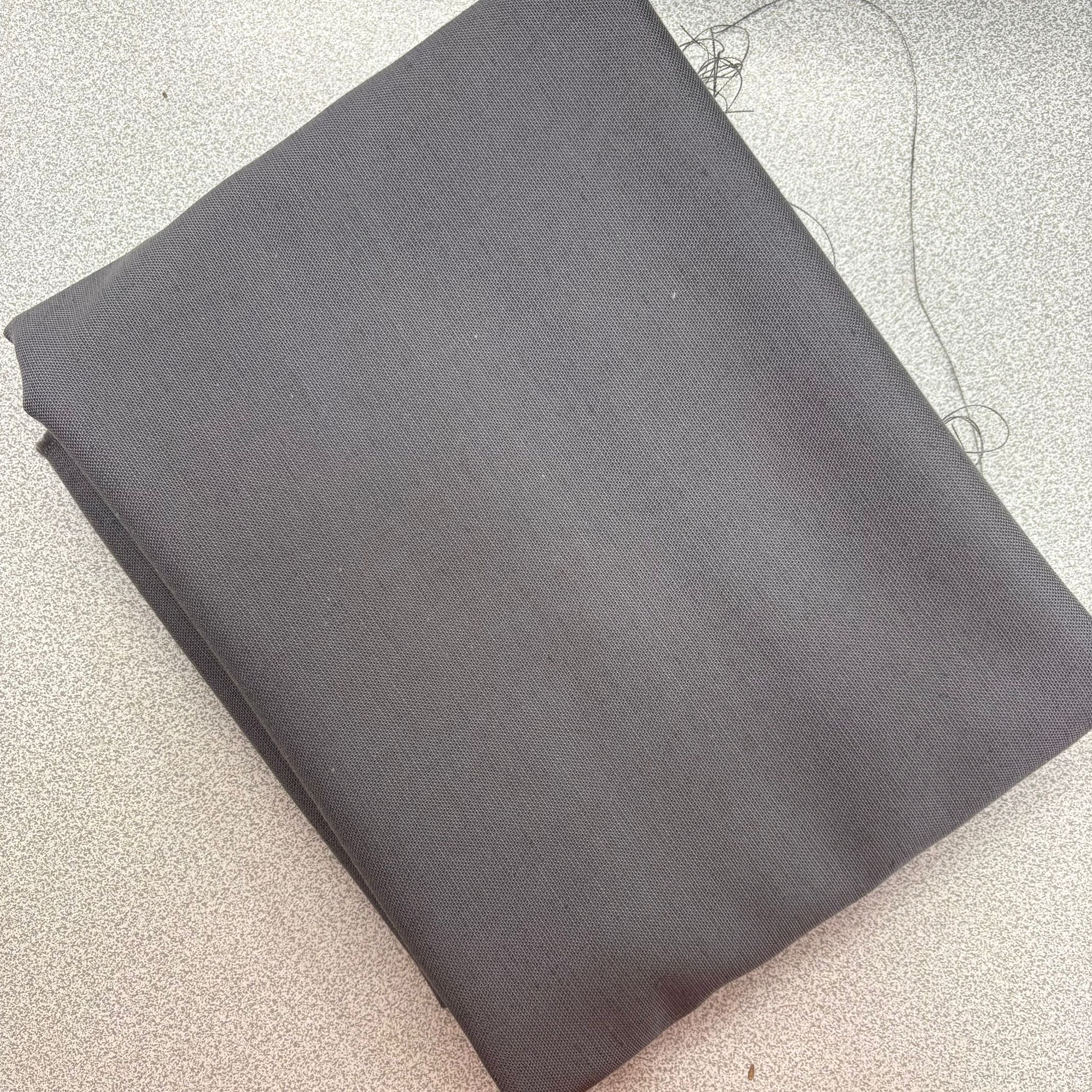 Koyu Gri Likralı Pamuk Keten No:88 145*140 cm Keten Parça Kumaş