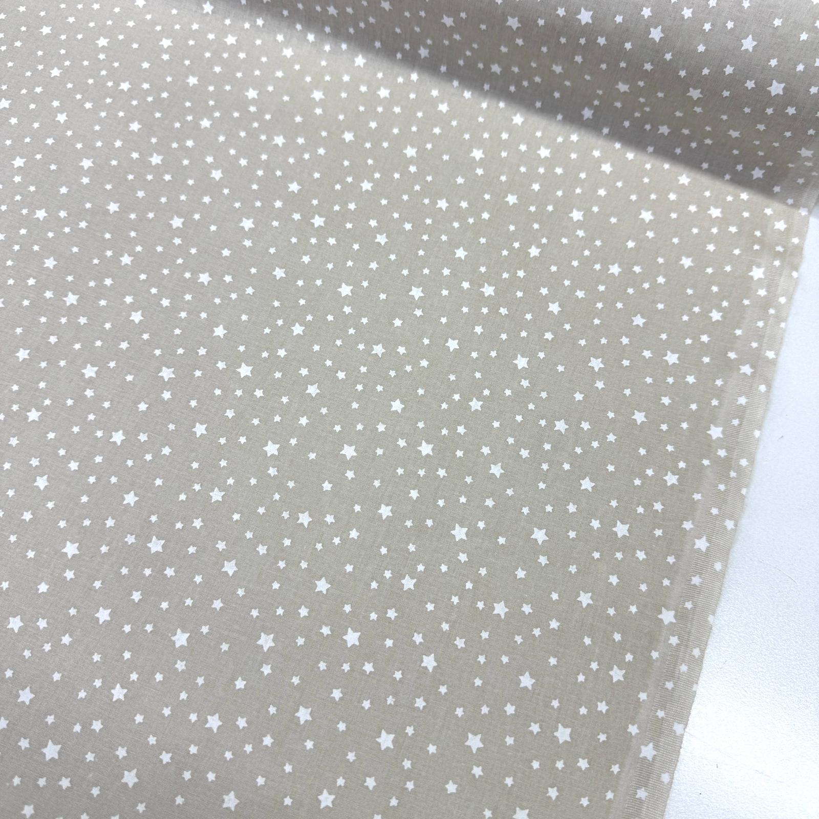 Hafif Defolu Mini Yıldızlar Premium Poplin Kumaş