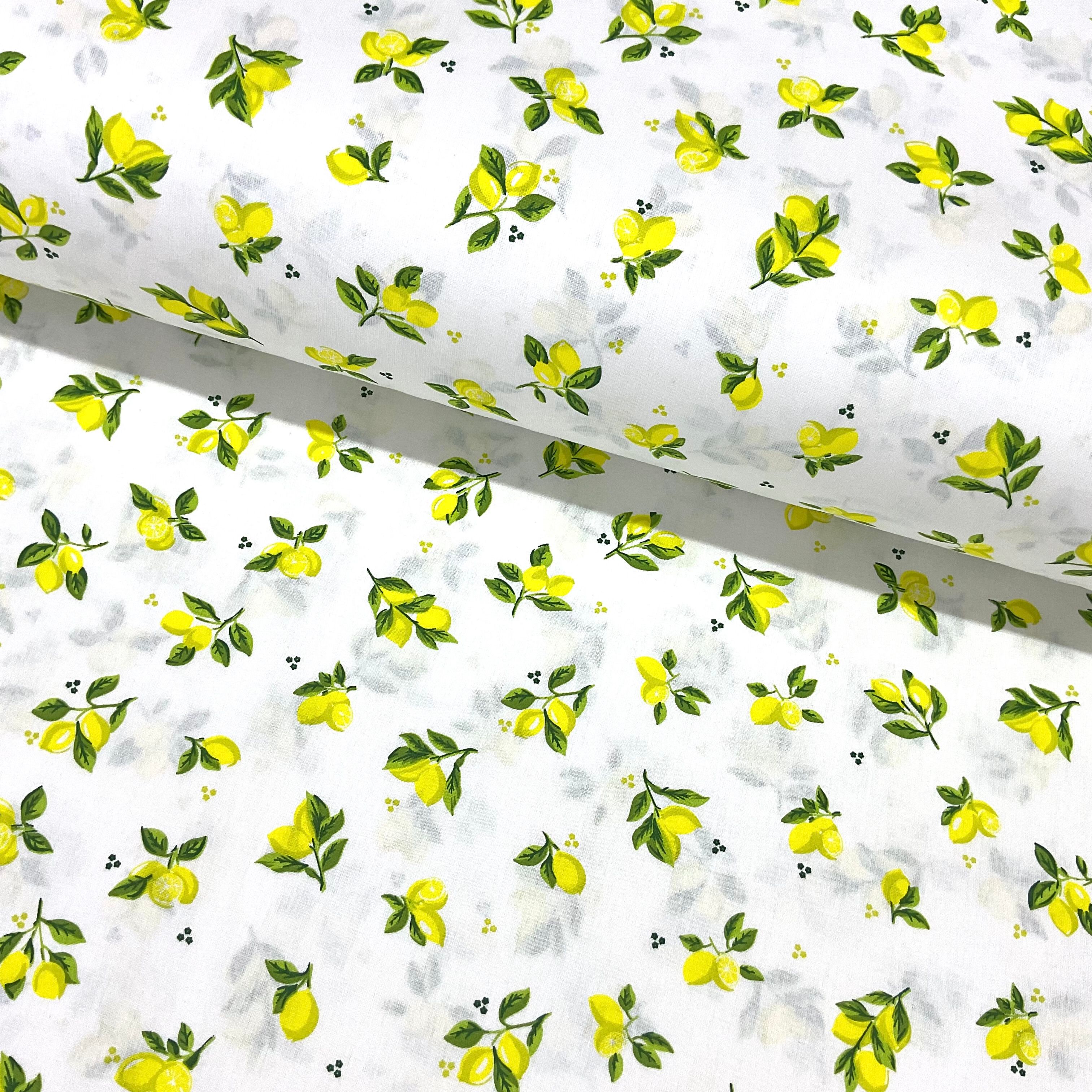 Taze Limonlar Poplin Kumaş