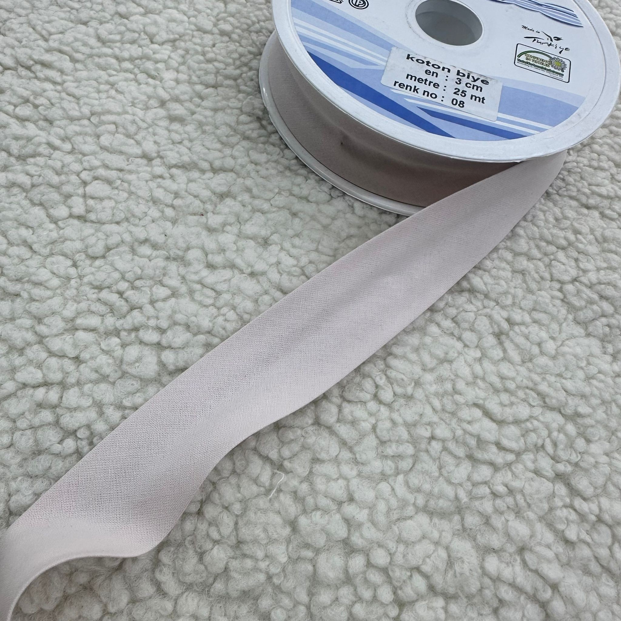 Toz Pembe No 08 Biyetex Koton Biye 3 Cm