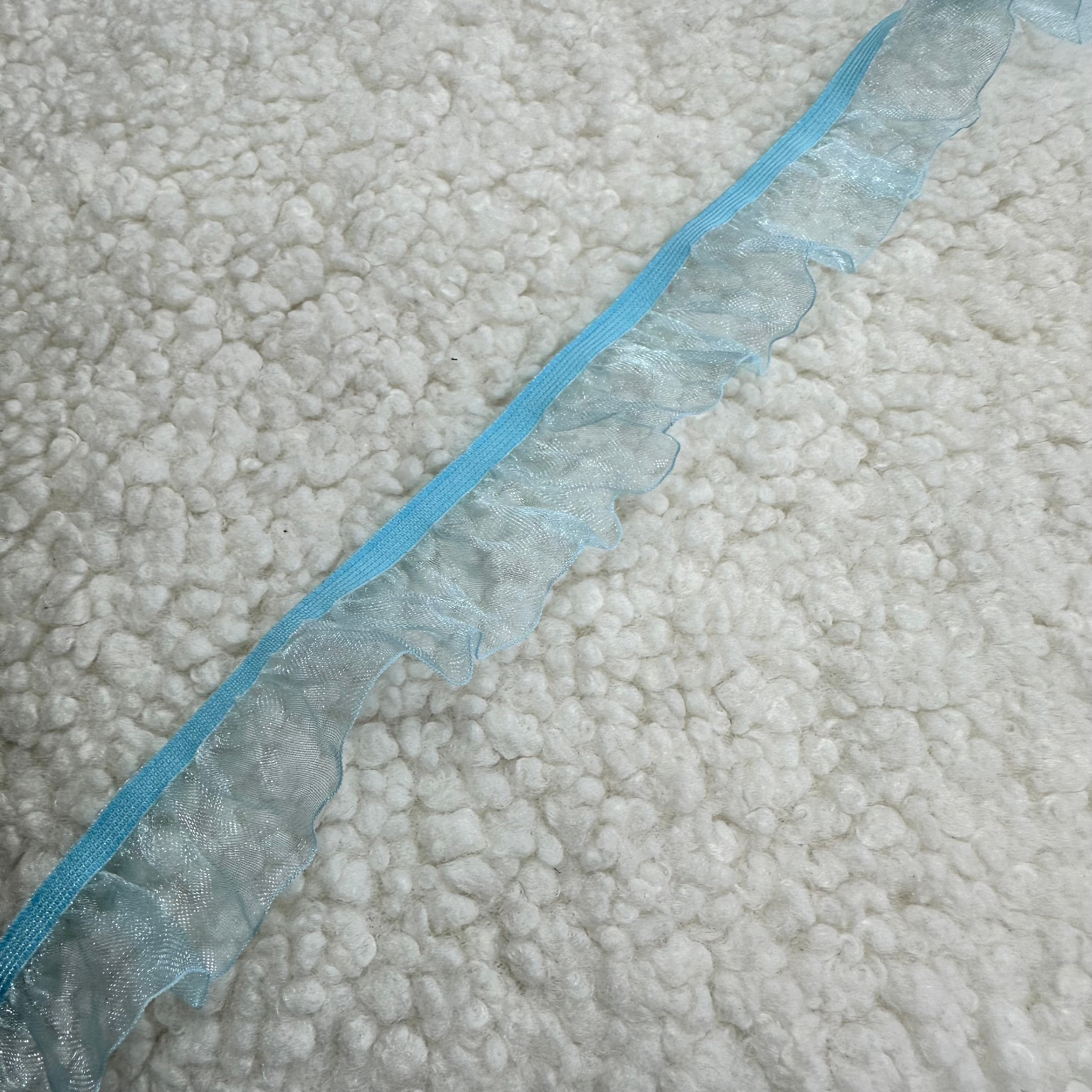 Mavi Lastik Fırfır Şerit