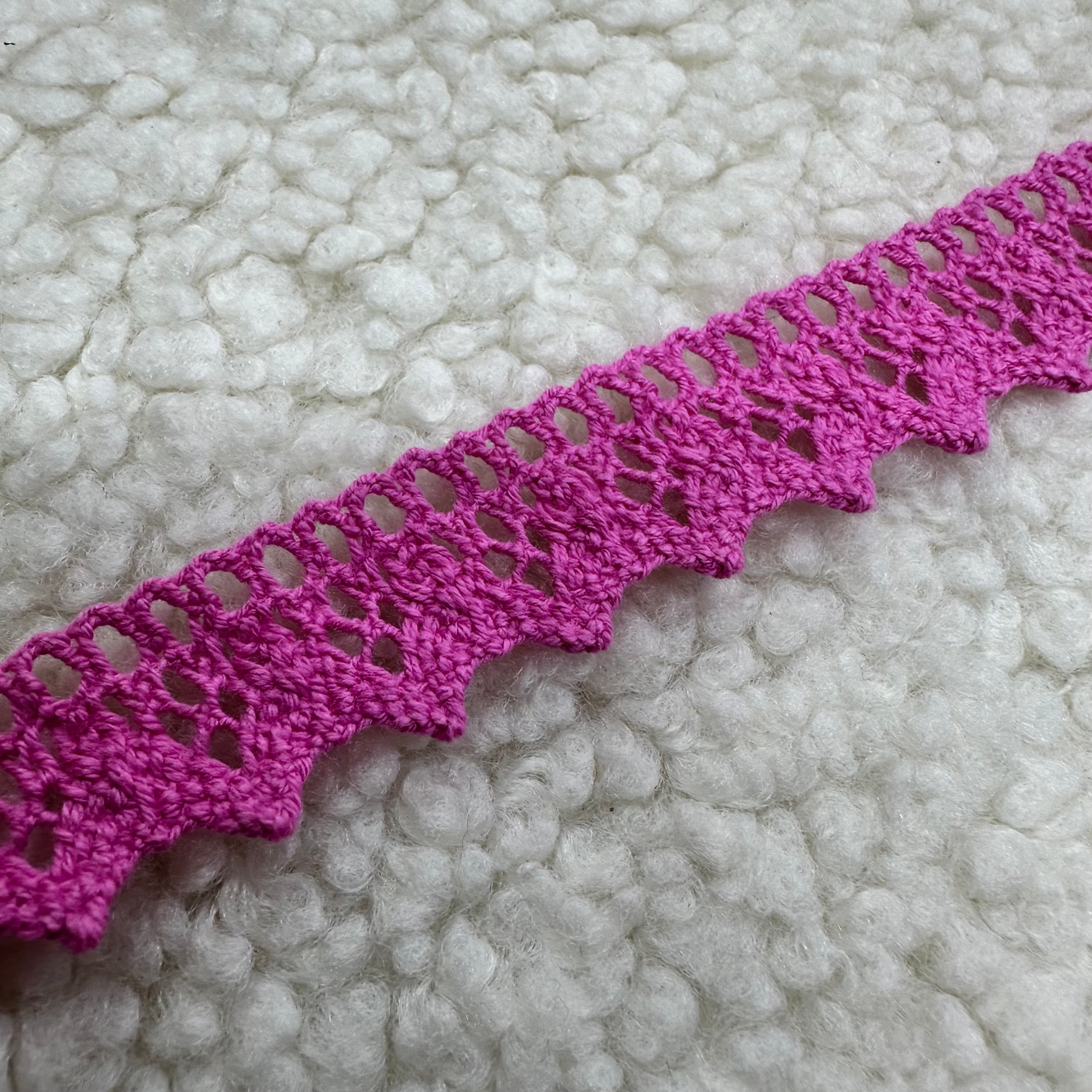 Zigzaglı Fuşya Pamuklu Kopanaki