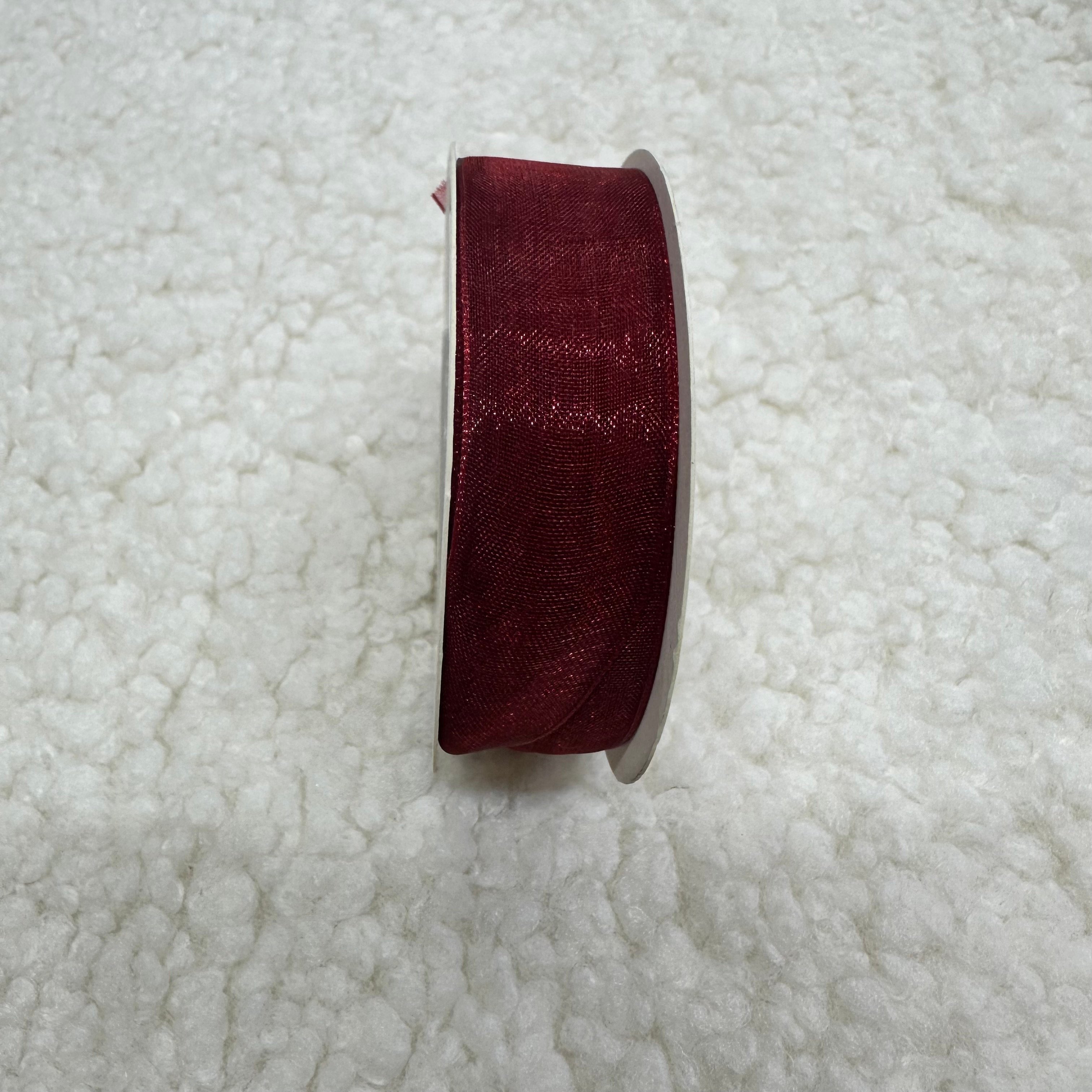 Bordo Organze Kurdele 2 Cm