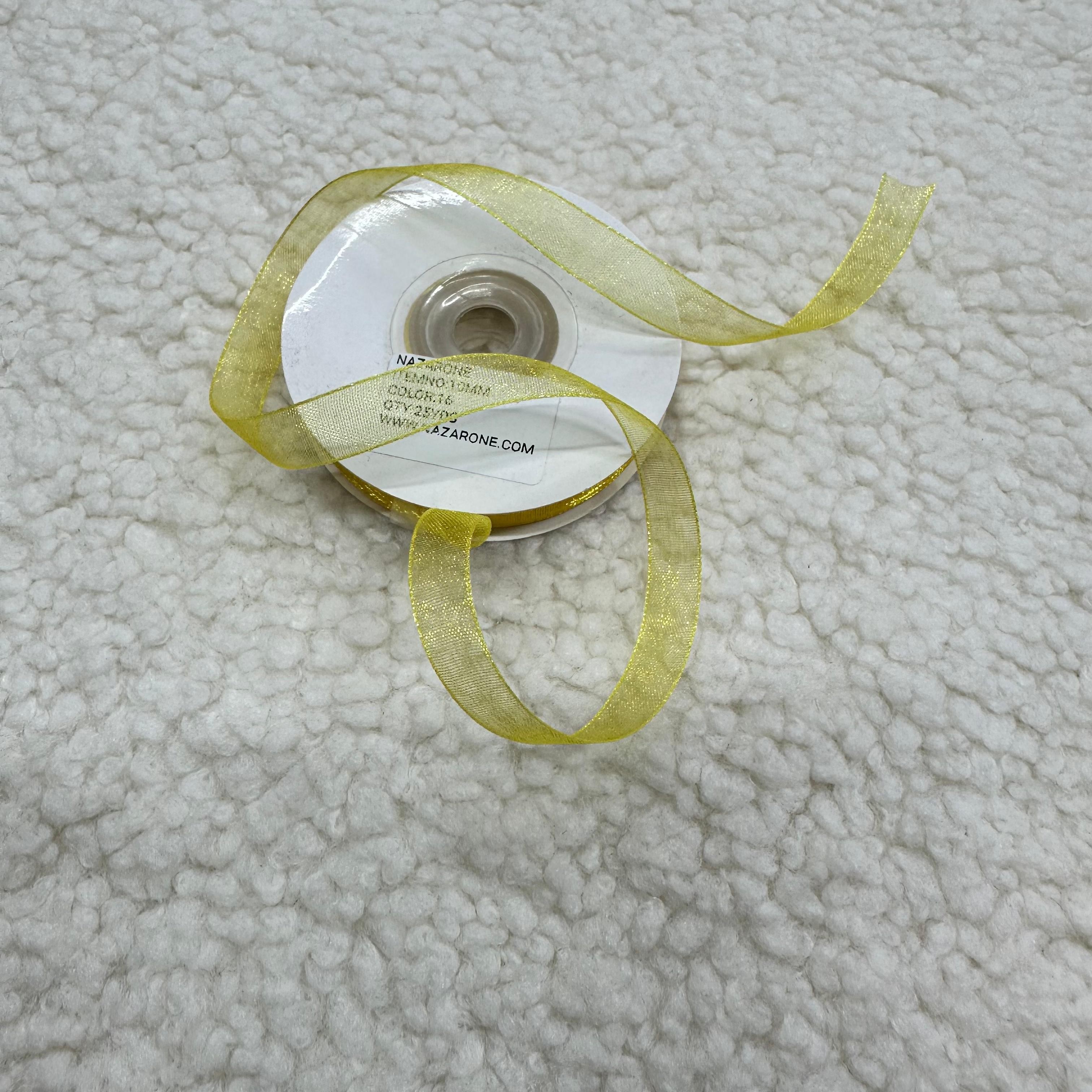 Sarı Organze Kurdele 1 Cm