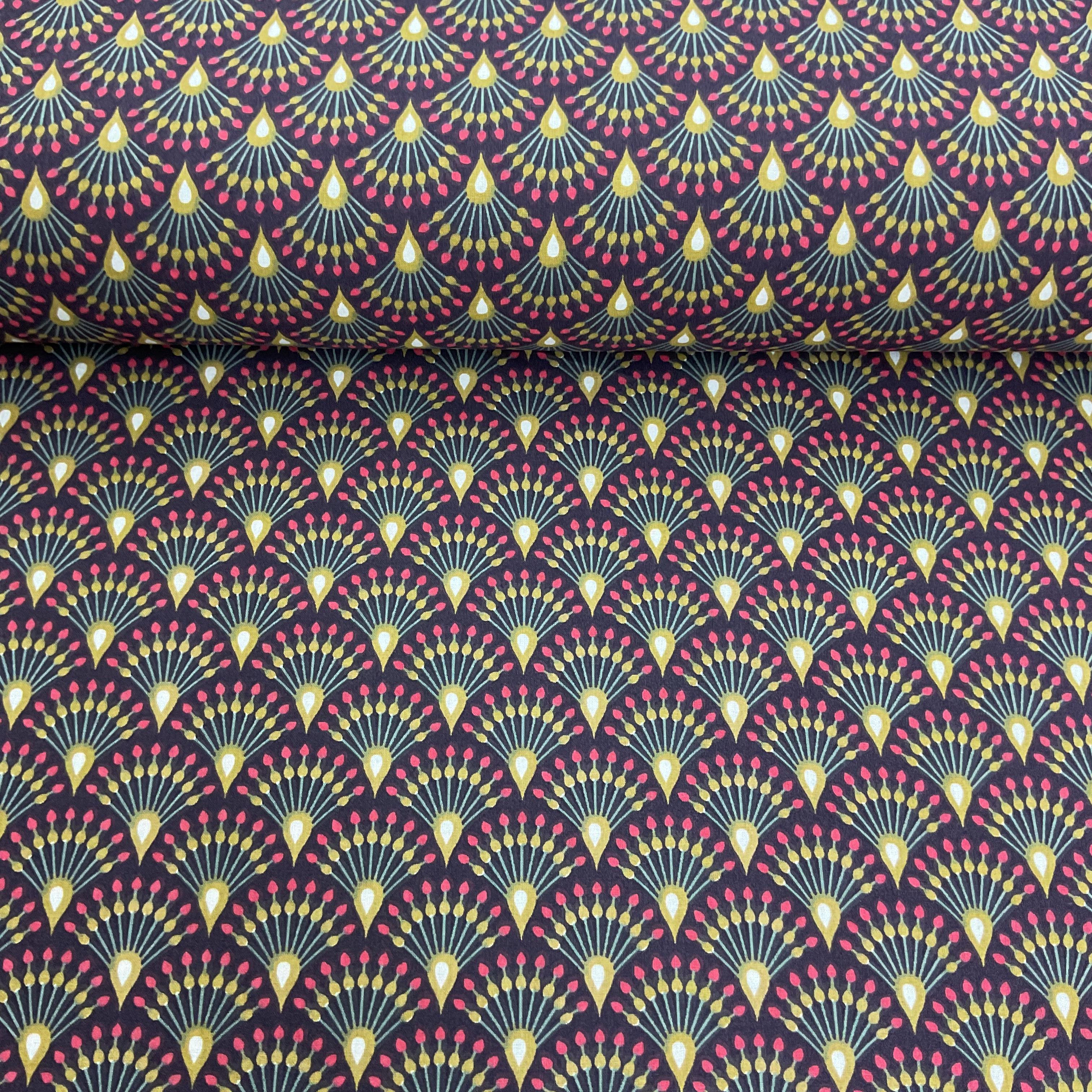 Geometri Şemsiye Premium Poplin Kumaş