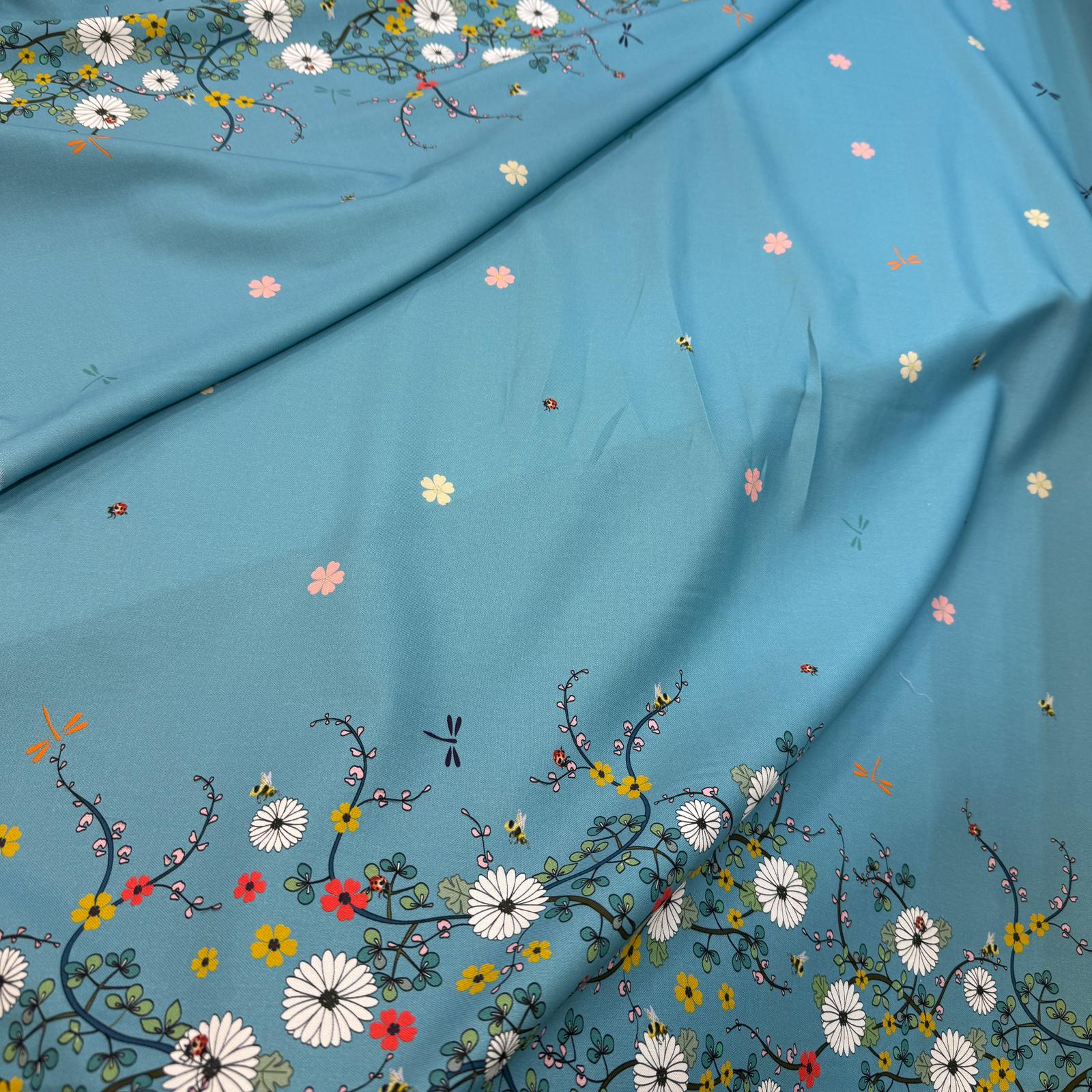 Özel Üretim İhraç Fazlası Eteği Sulu Pamuklu Viskon Kumaş