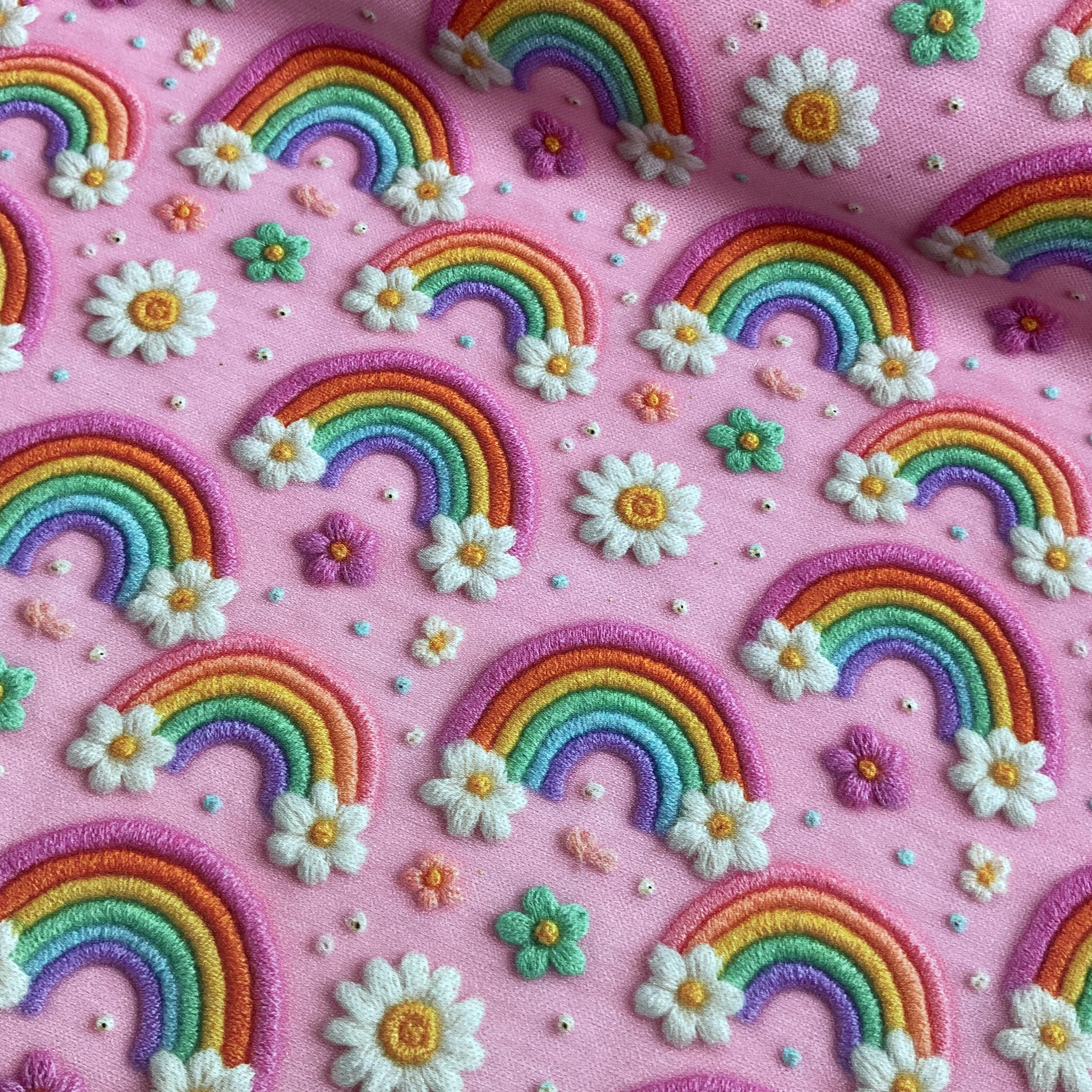 Pembiş Gökkuşağı 3D Dijital Baskı Kumaş