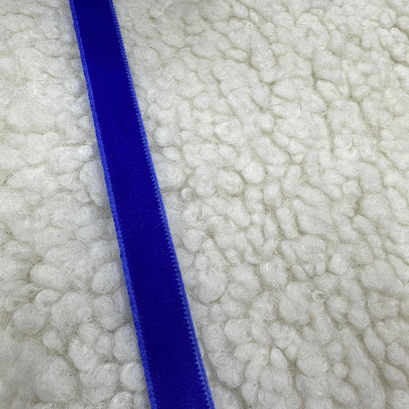 Saks Mavi 1 Cm Kadife Kurdele Top 20 Mt