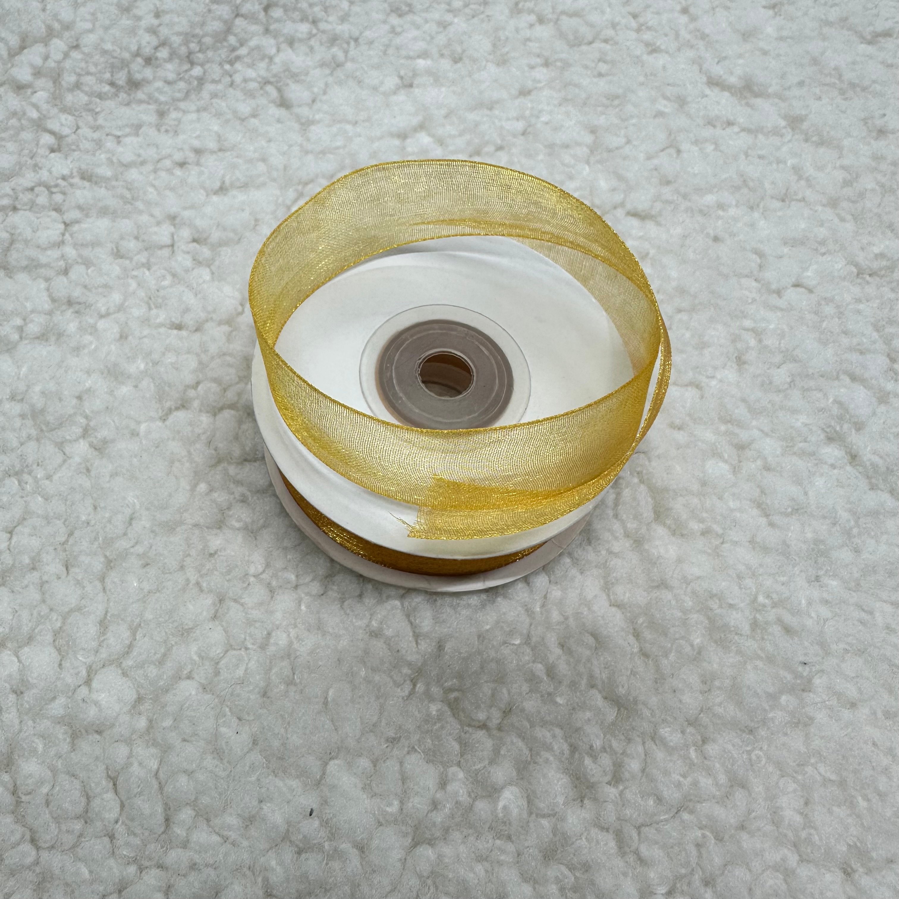 Koyu Sarı Organze Kurdele 2 Cm