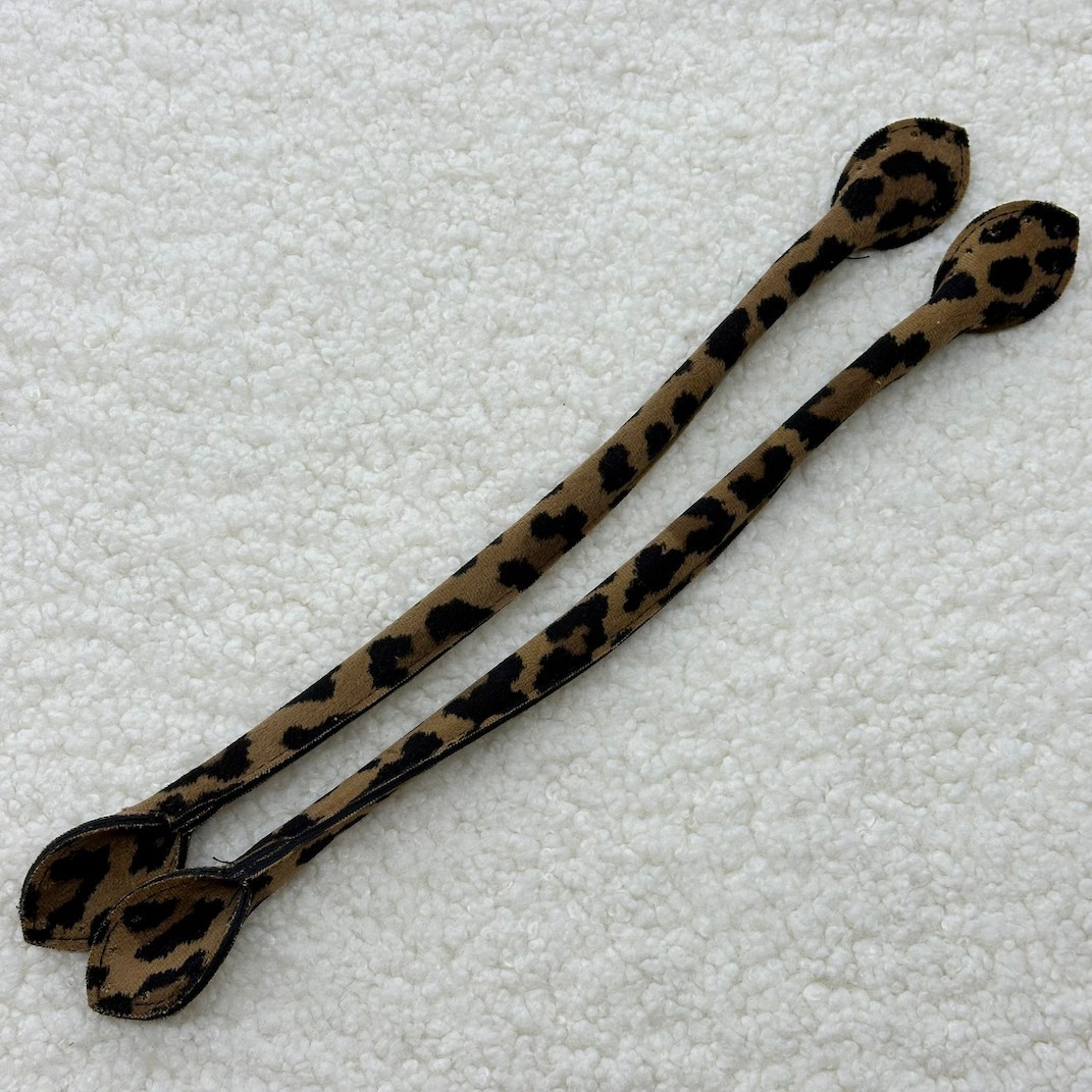 Leopar Süet Çanta Sapı