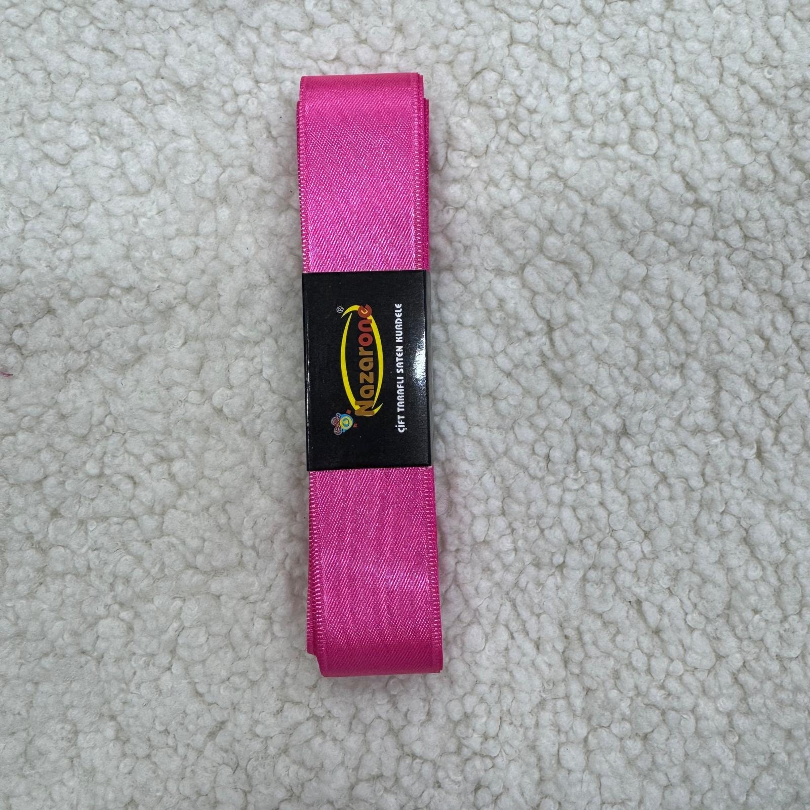Üç Cm Şeker Pembe Saten Kurdele