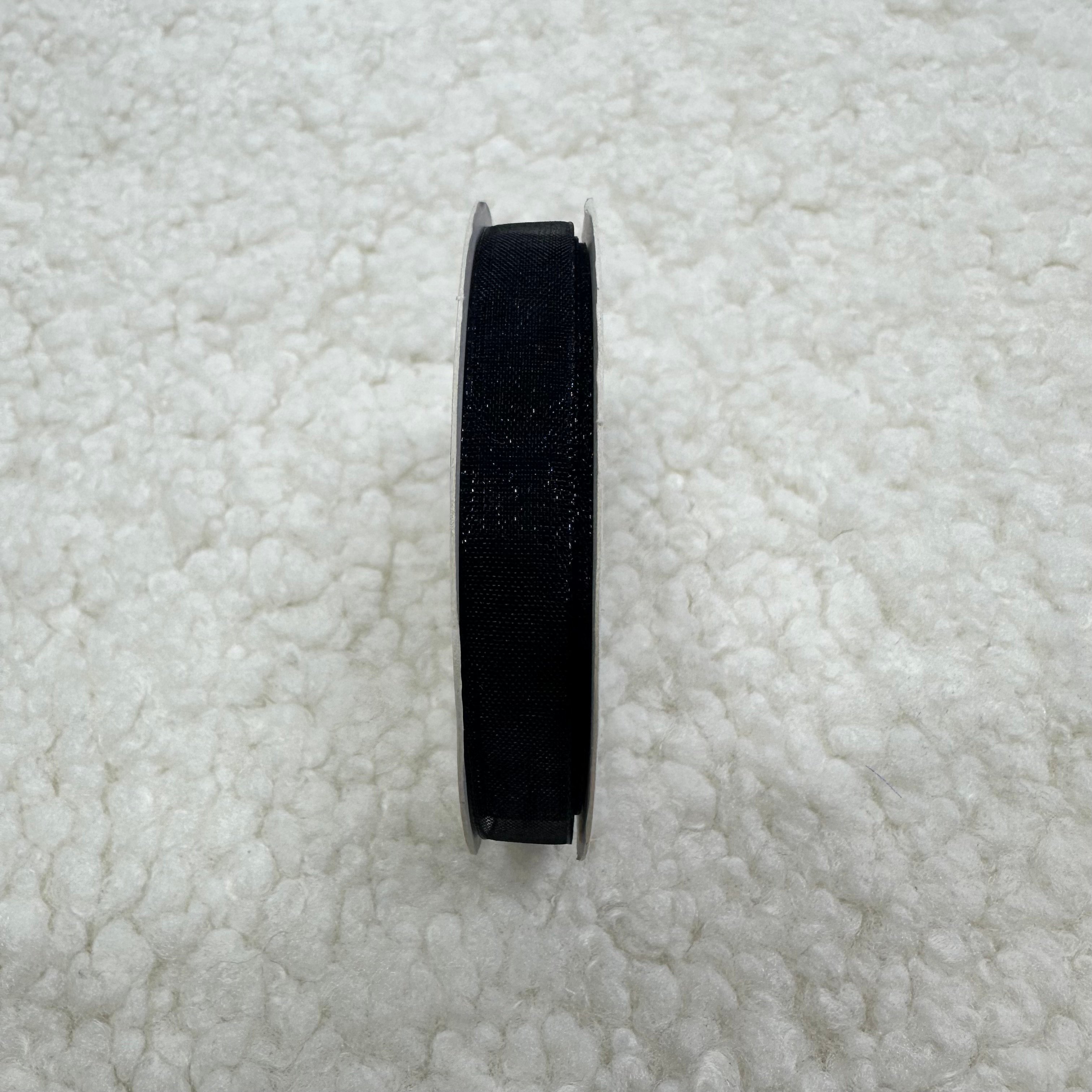 Siyah Organze Kurdele 1 Cm
