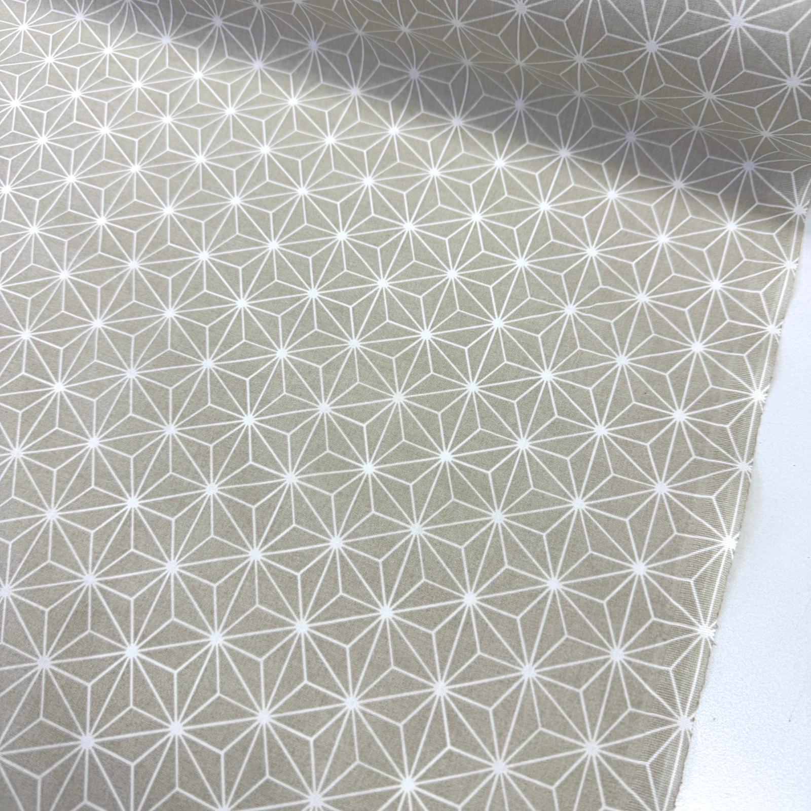 Hafif Defolu Geometrik Çiçekler Premium Poplin Kumaş