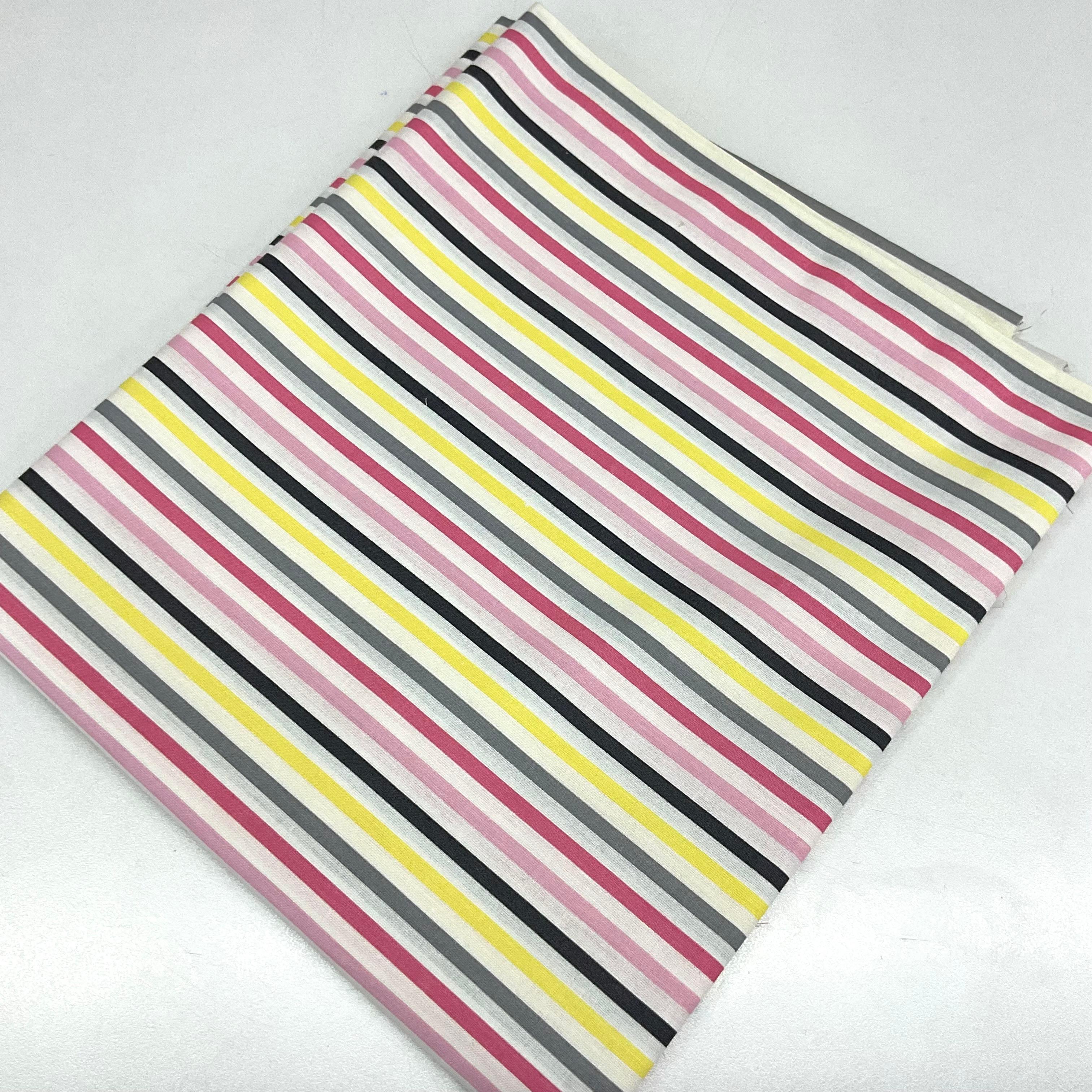 Sarı Çizgiler 100*240 cm Parça Dijital Poplin Kumaş
