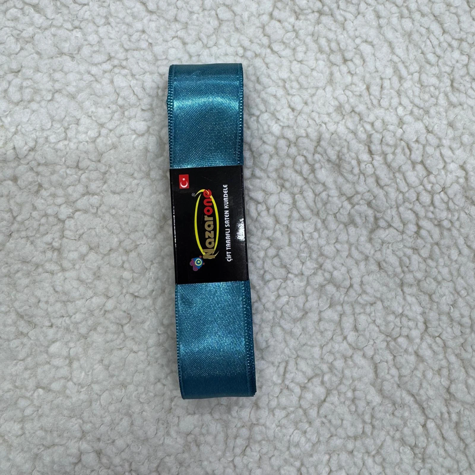 Üç Cm Petrol Mavi Saten Kurdele