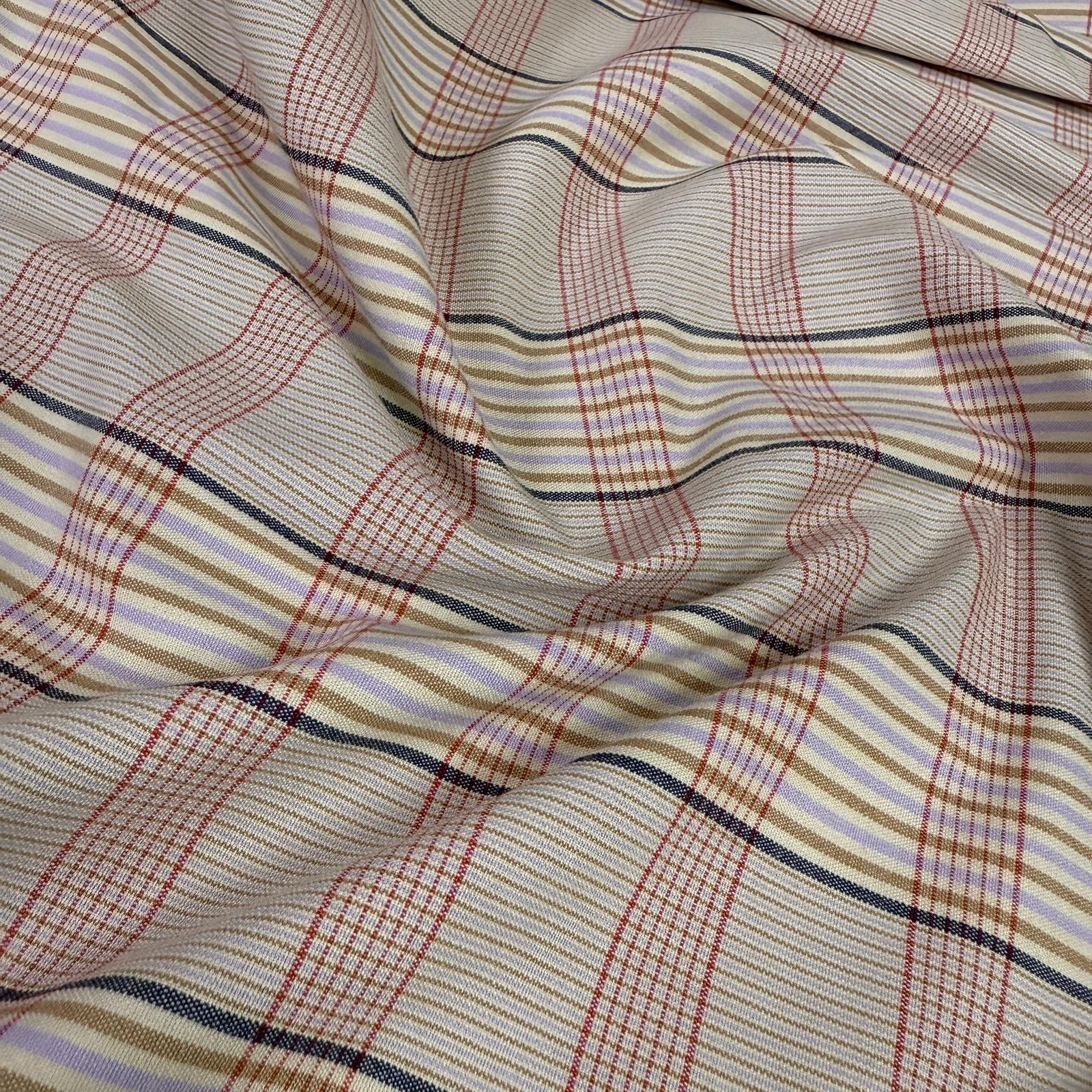 No 2 Ekose Likralı Viskon Kumaş