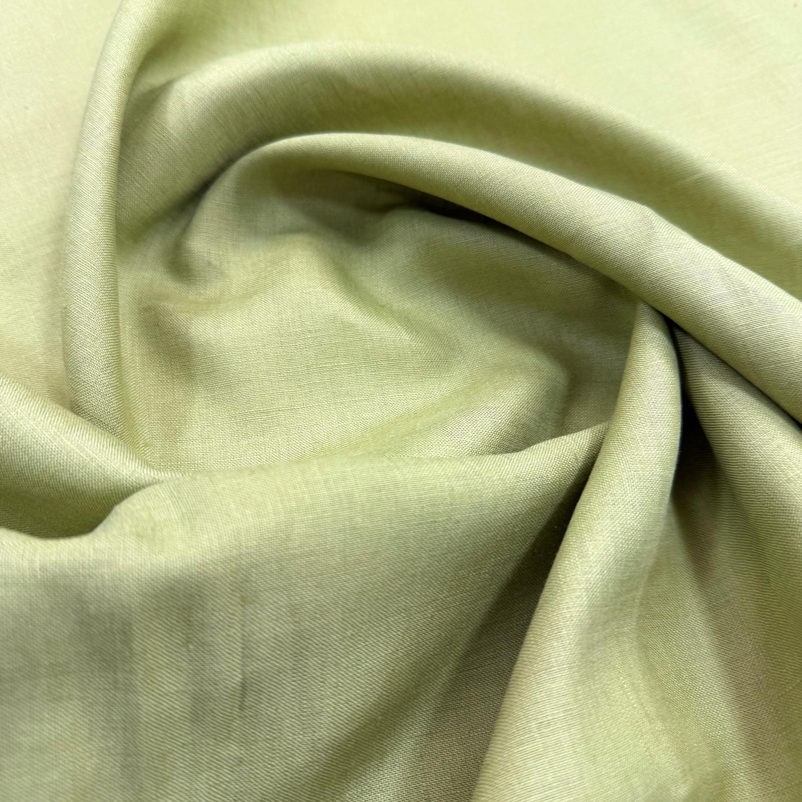 Pastel Yeşil Ham %100 Keten Kumaş