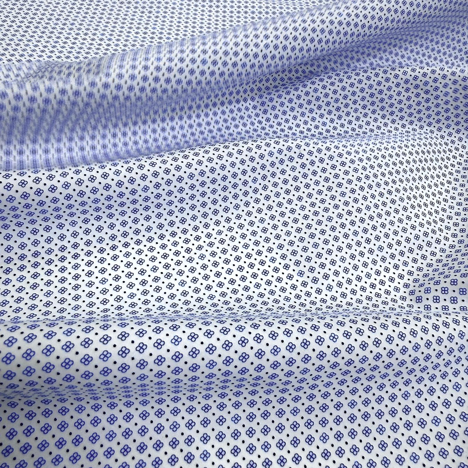 Hafif Defolu Mini Çiniler Gömleklik 50/1 Poplin Kumaş