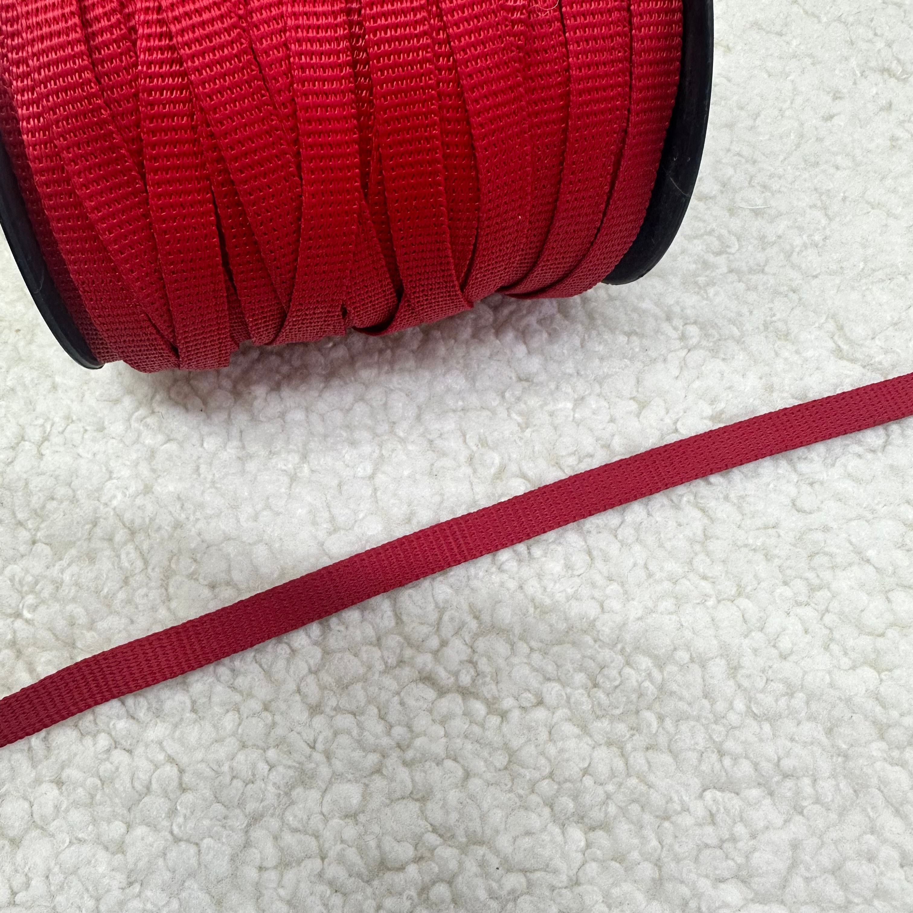 Kırmızı Polyester 1 Cm Çanta Kolonu Sapı