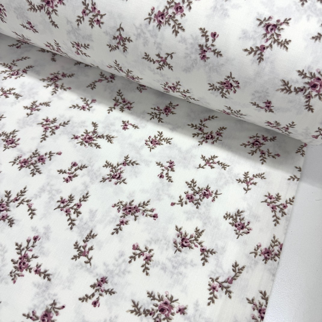 Gül Tomurcukları Poplin Kumaş