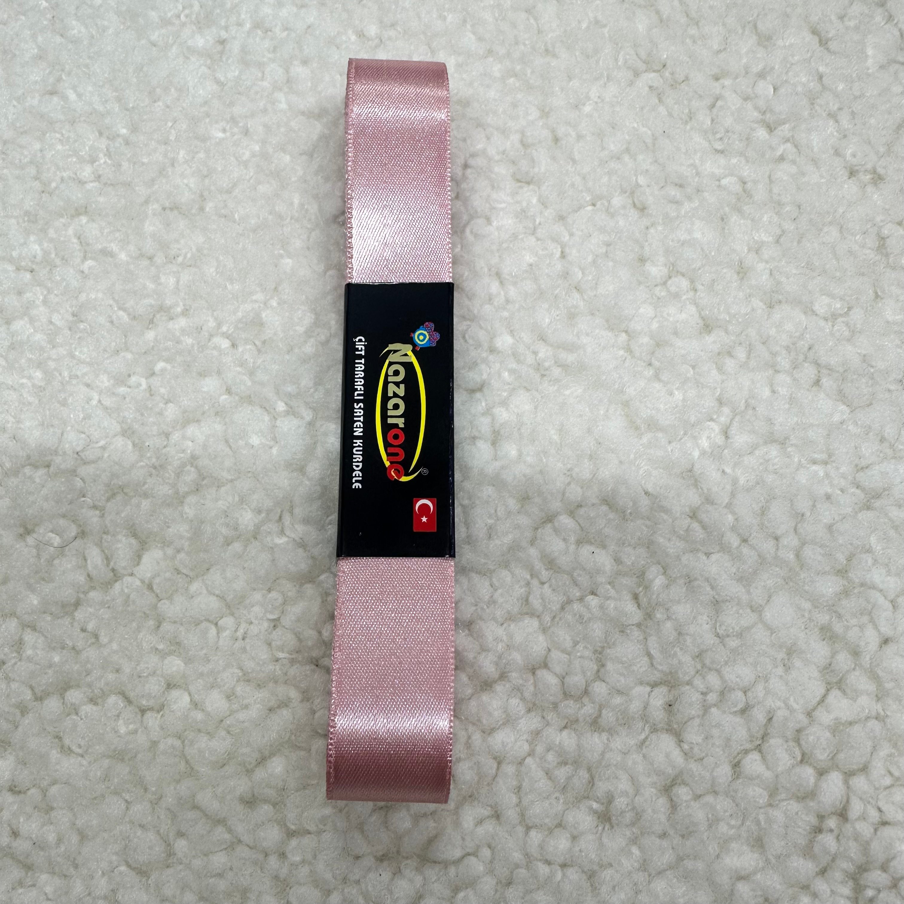 İki Cm Pudra Pembe Saten Kurdele