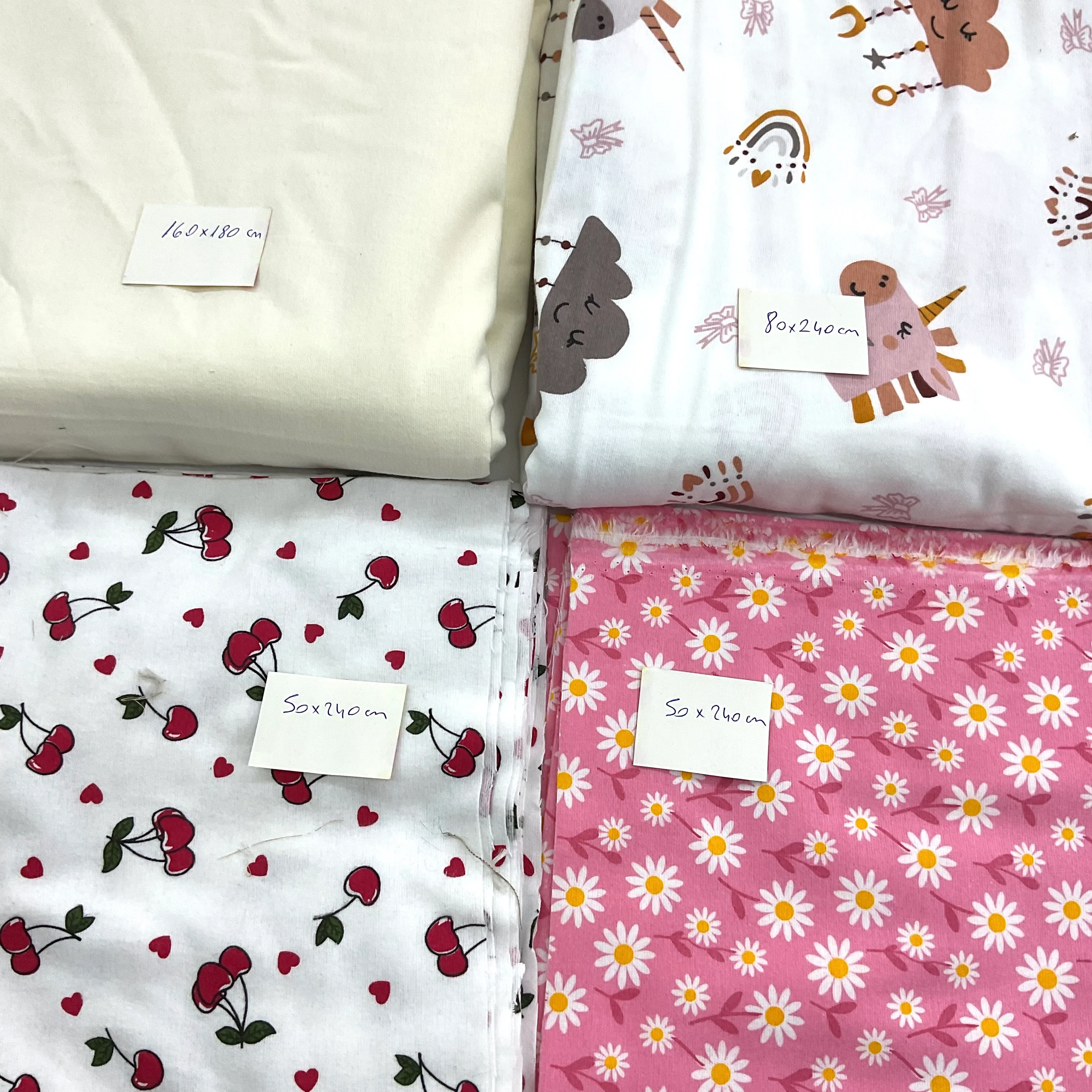 4 lü Set Parça Pazen Kumaş 