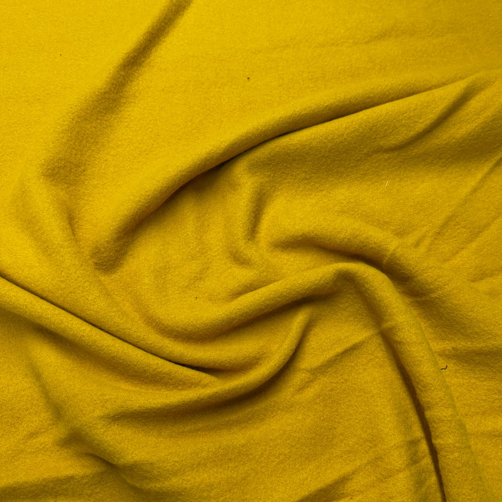 İngiliz Yünlü Safran Mavi Kaşe Kumaş