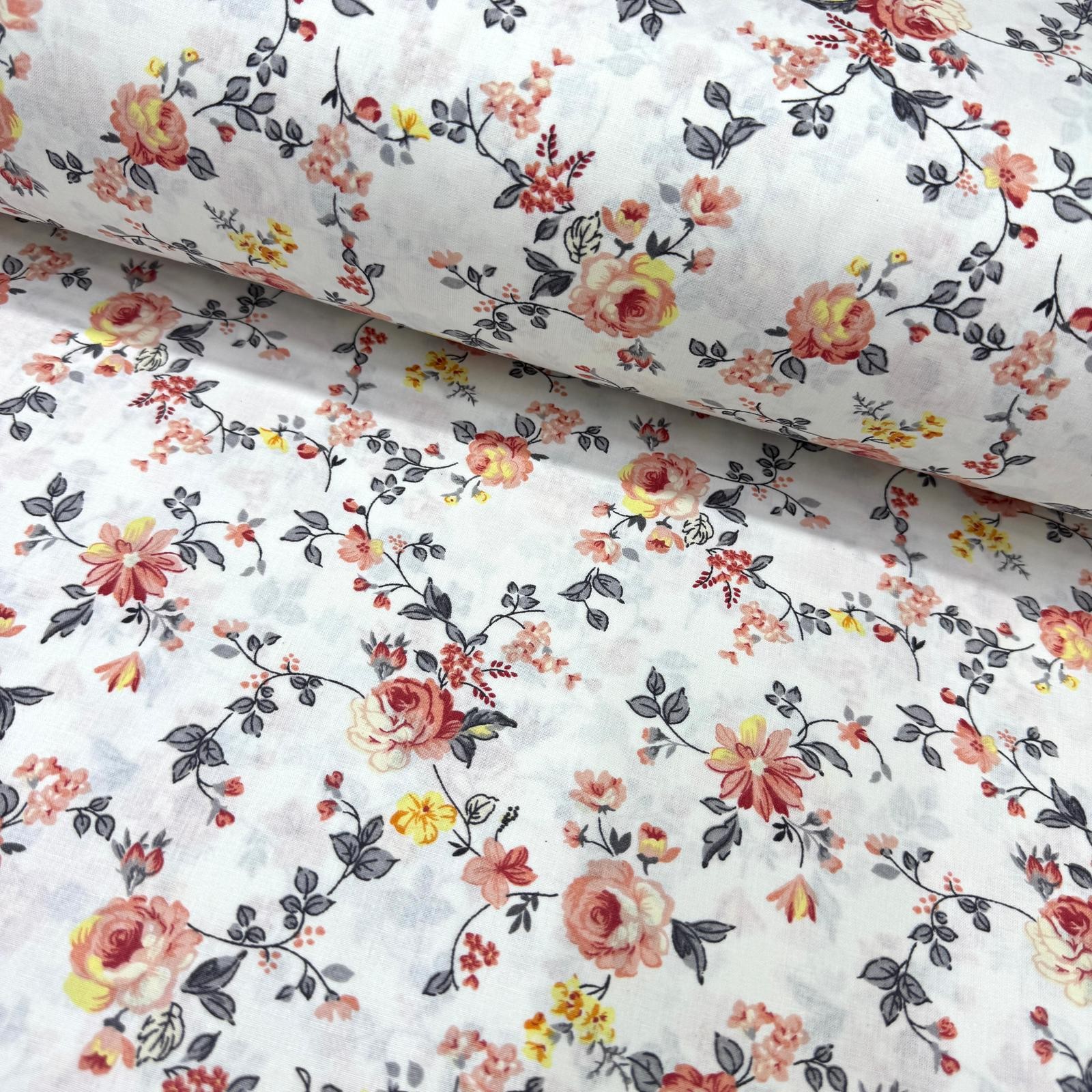 Sarmaşık Güller Poplin Kumaş